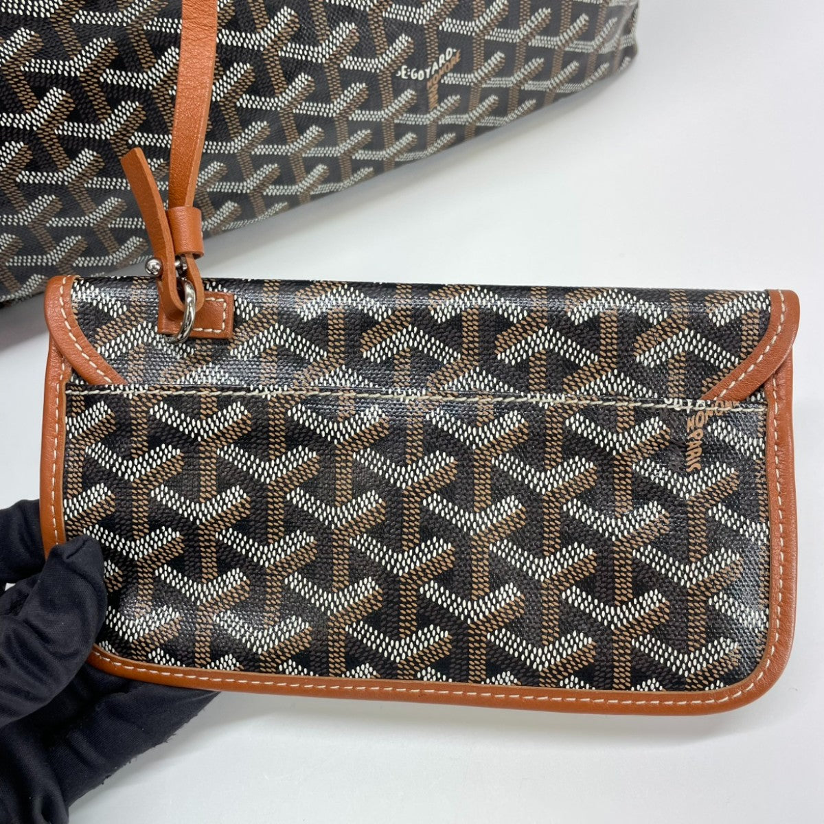 Goyard Saint Louis GM Black Tan Goyardine 3000
