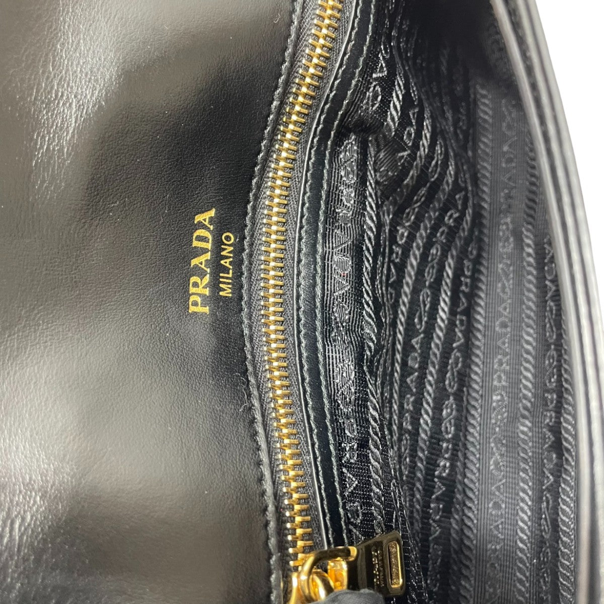 Prada Saffiano Pattina Flap Bag Black 3008