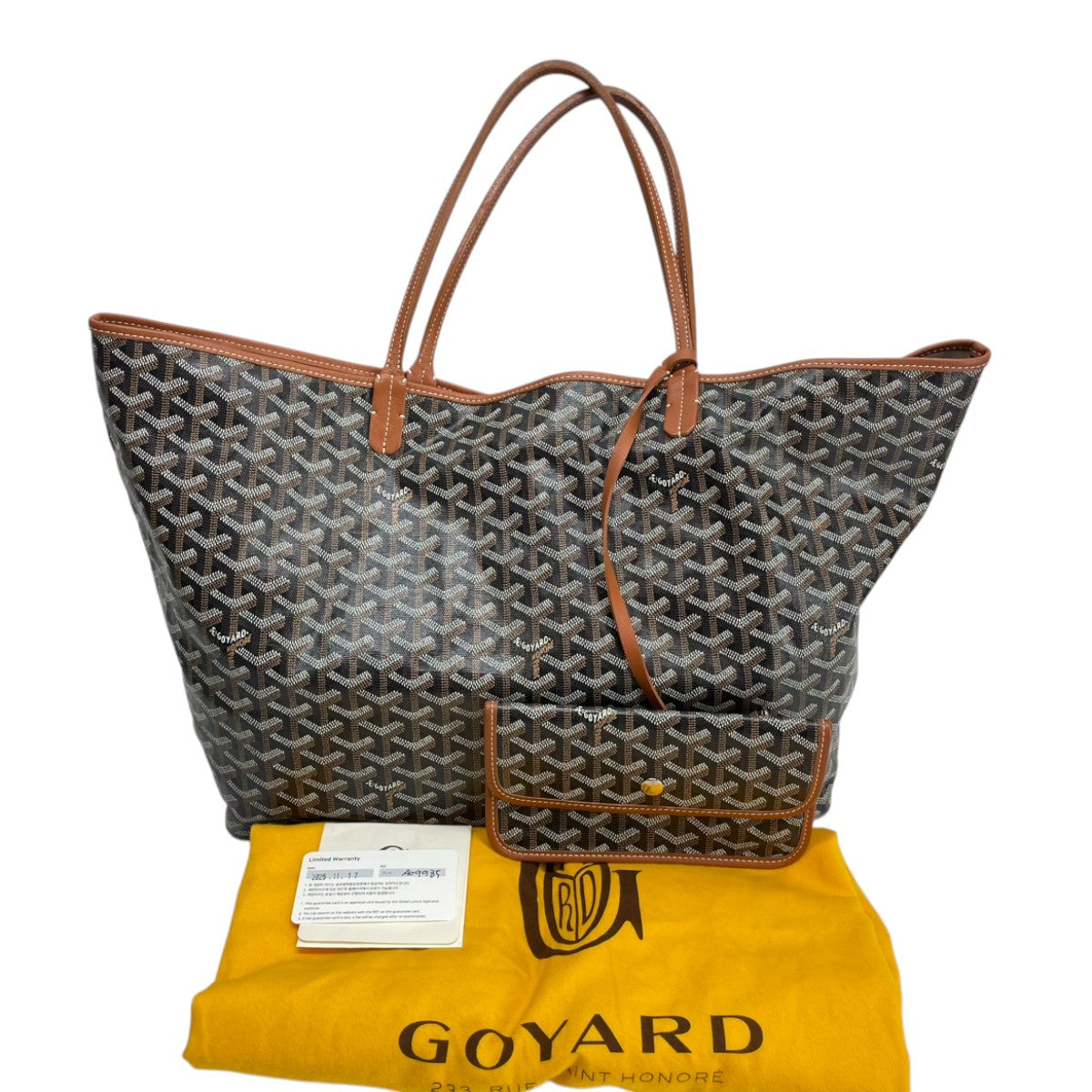 Goyard Saint Louis GM Black Tan Goyardine 3000