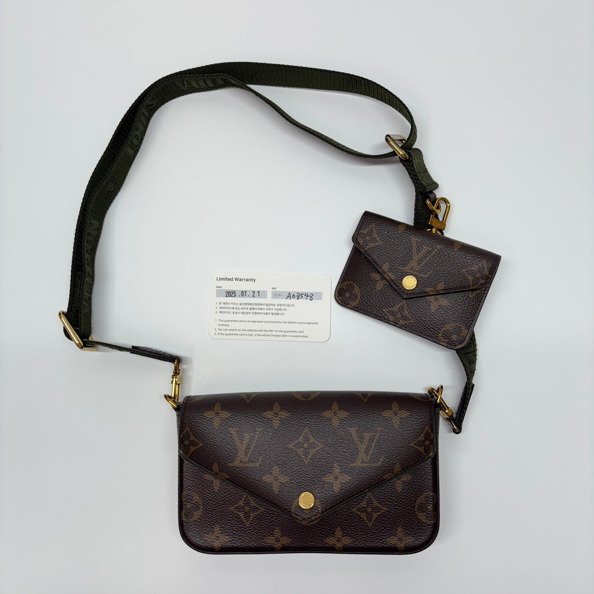 Louis Vuitton Felicie Strap & Go Monogram Green 3029