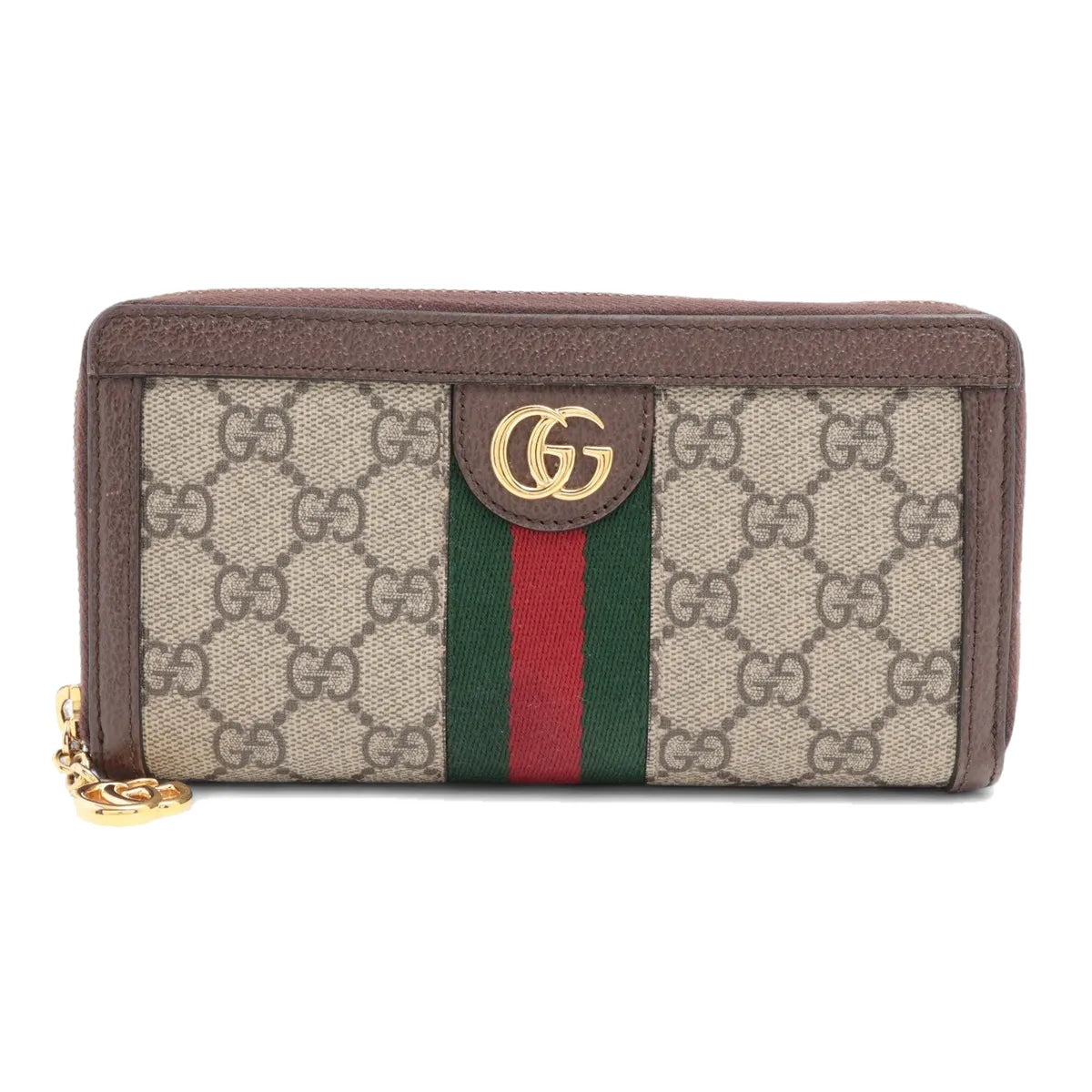 Gucci Ophidia Zippy Wallet GG Supreme Beige Brown 3490