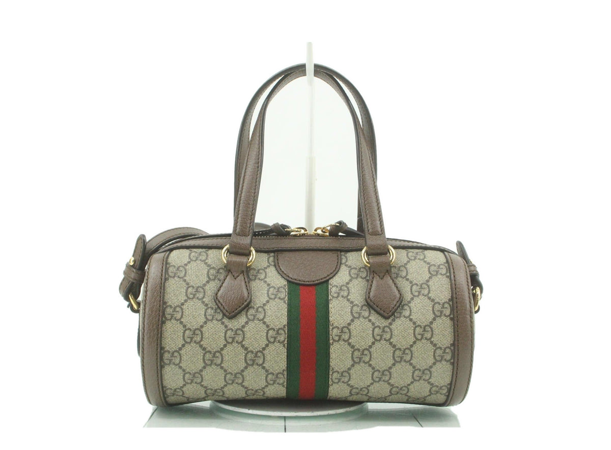 Gucci Ophidia Small Duffle Bag GG Supreme Beige Brown 3498