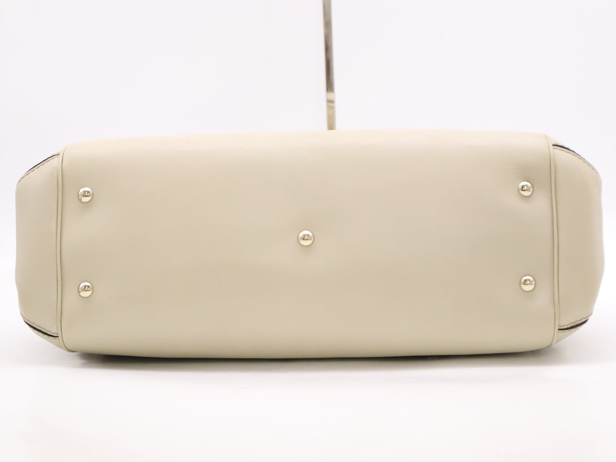 Gucci Large Sherry Line 2-Way Bag Cream GG 3131