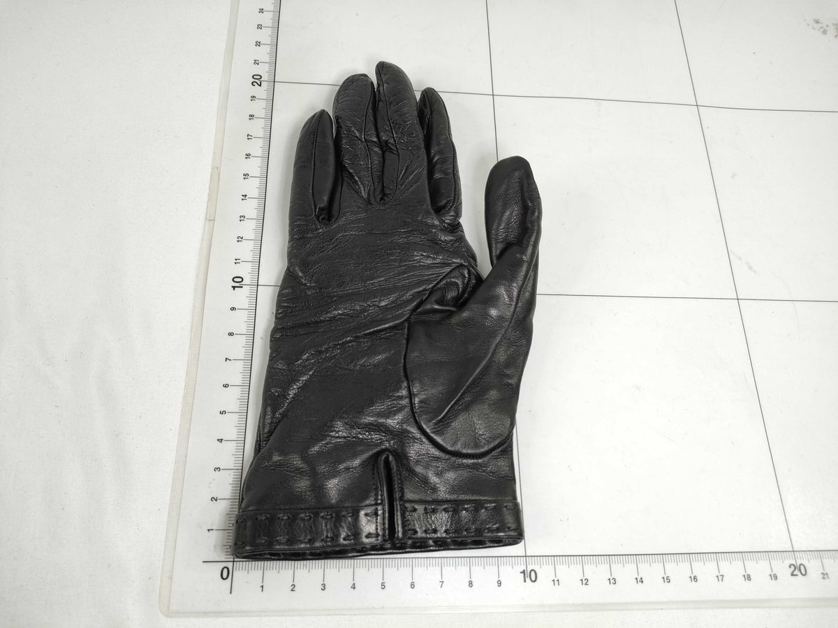 Prada Driving Gloves Black Leather w/ Box 3196