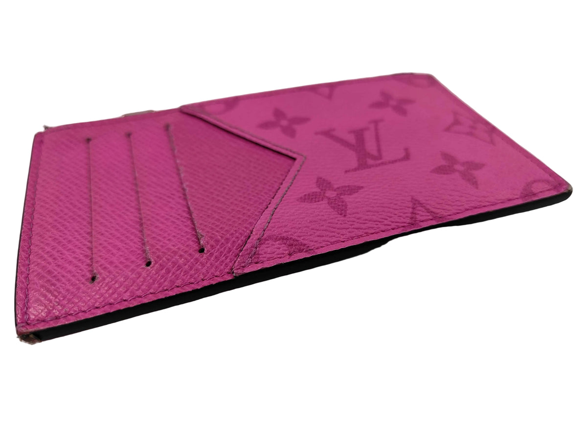 Louis Vuitton Coin Card Holder Pink Taigarama 3284