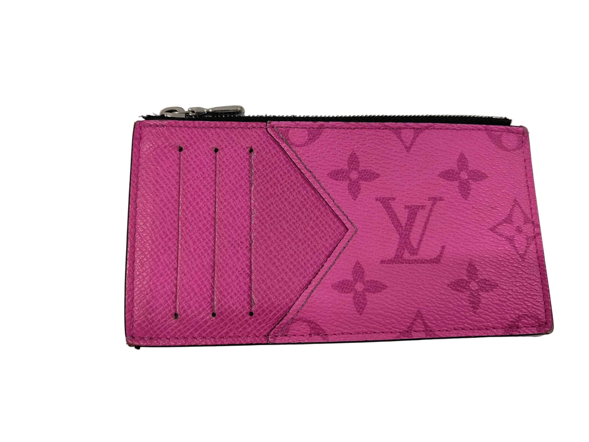Louis Vuitton Coin Card Holder Pink Taigarama 3284