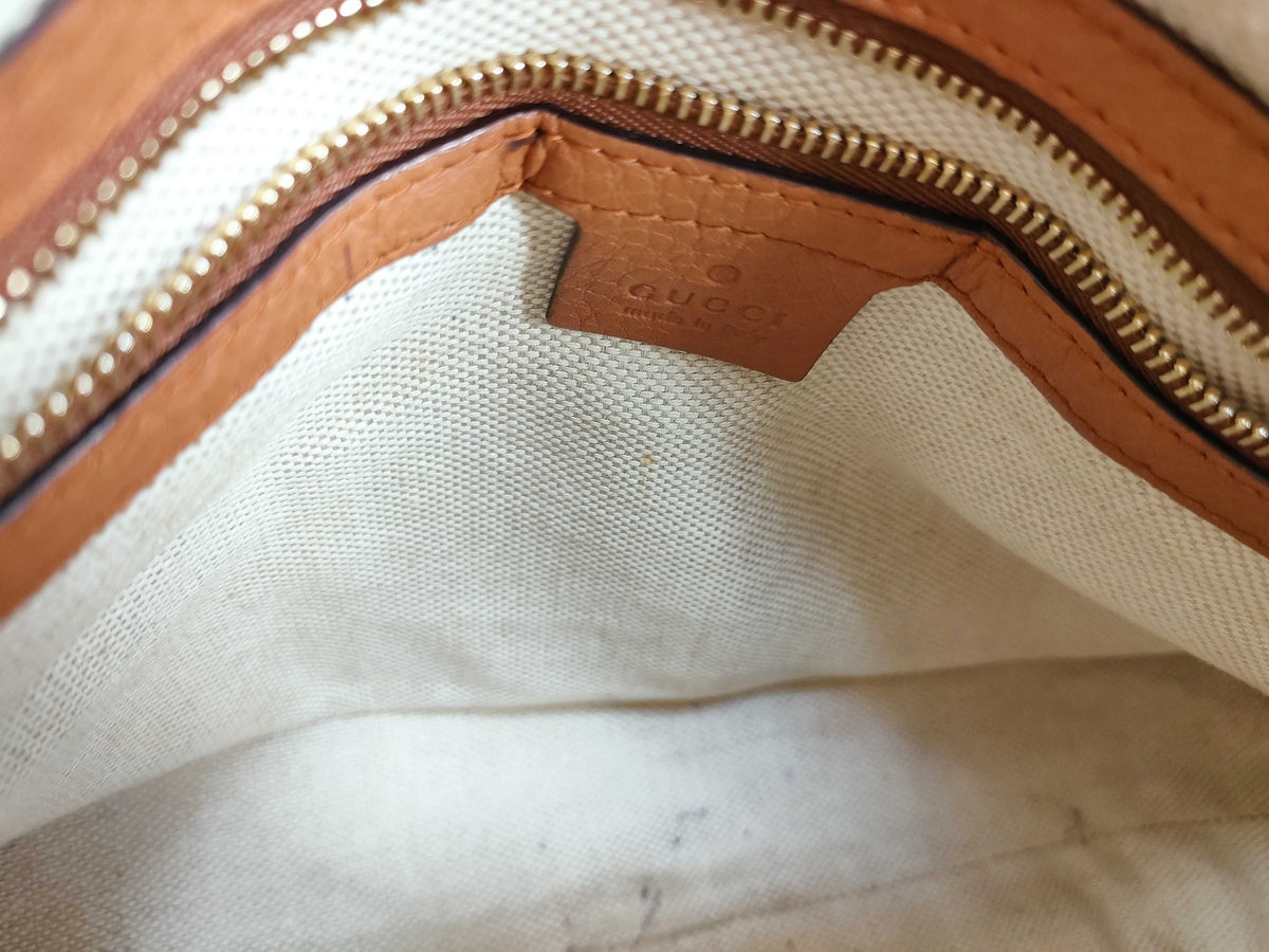 Gucci Soho Tassel 2-Way Bag Cognac Leather 3427