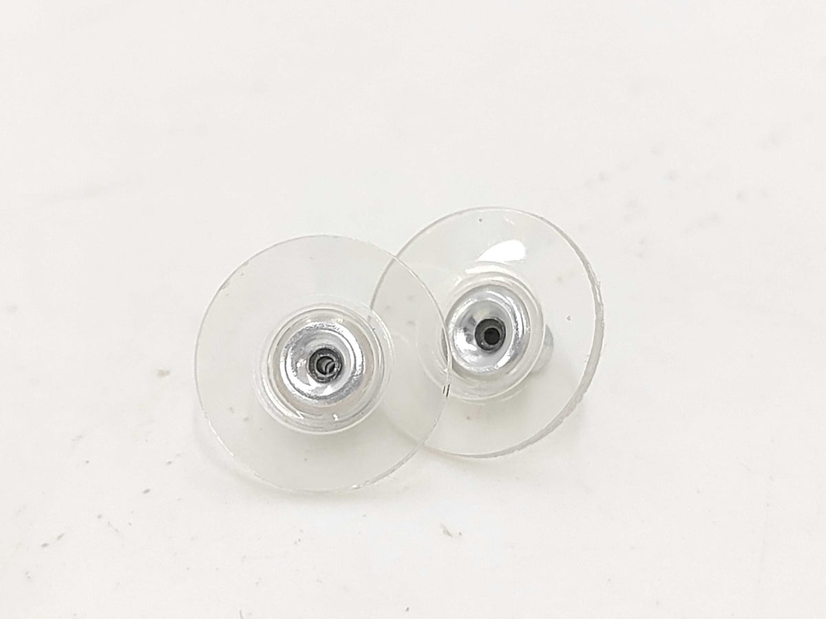 Chanel Rhinestone Post Stud Earrings Silver 06V 3392