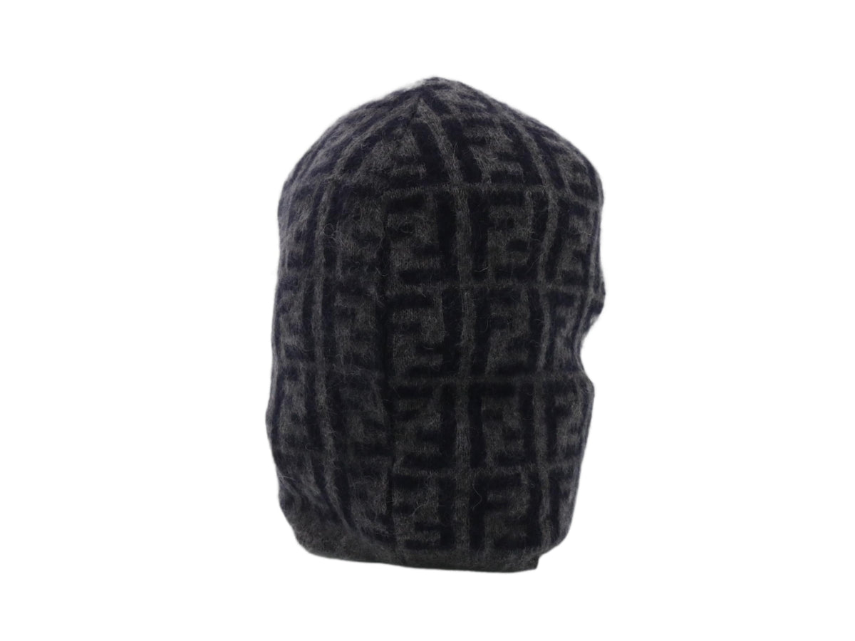 Fendi Fur Beanie Hat Grey 2646