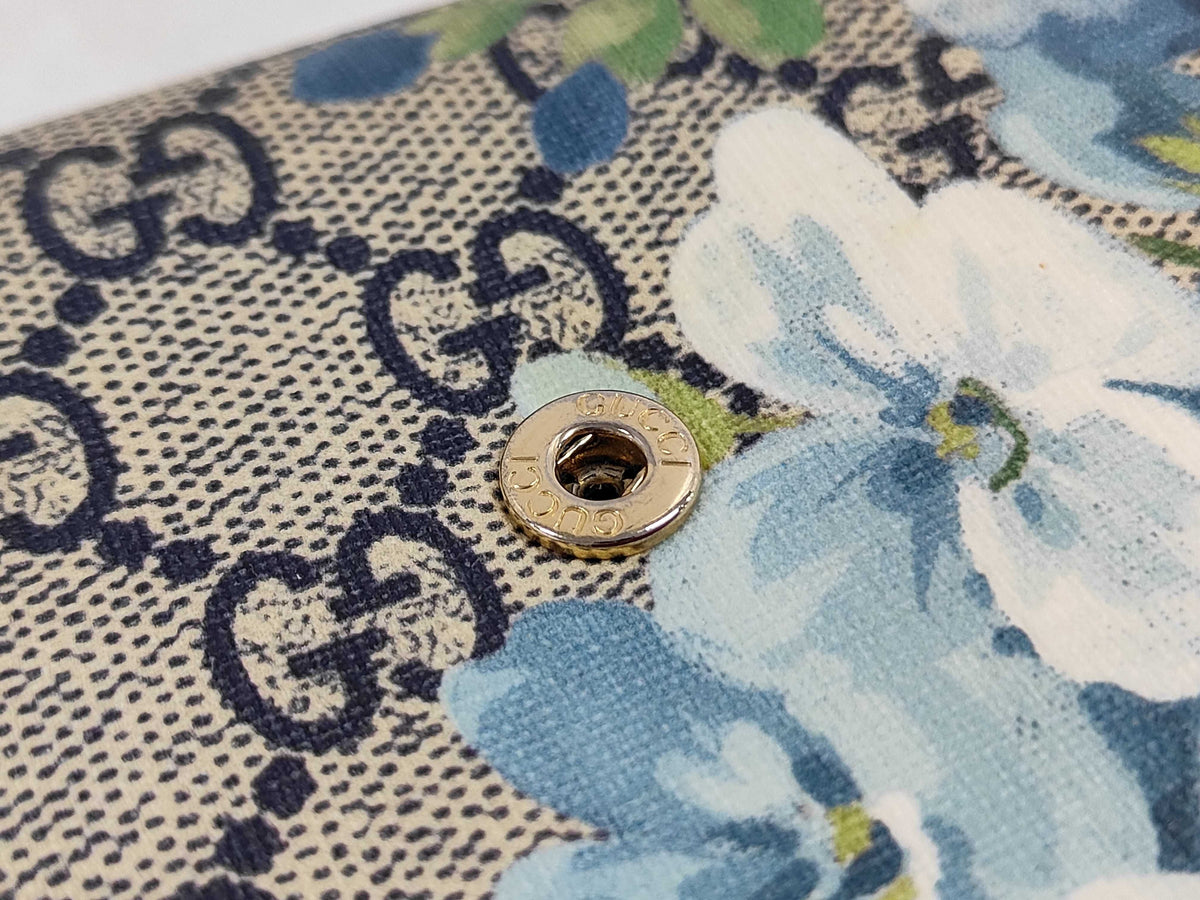 Gucci Blooms Long Wallet GG Supreme Blue 3440