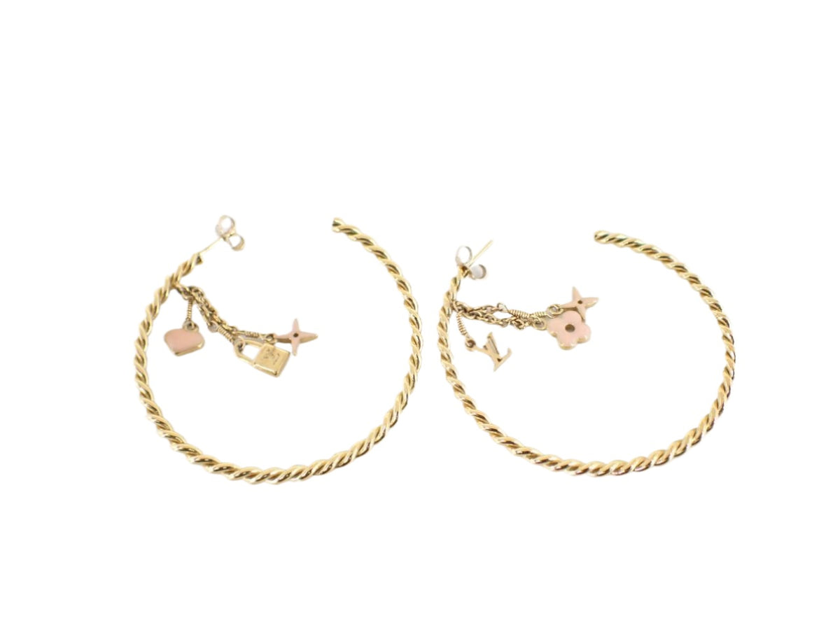 Louis Vuitton Creole Sweet Monogram Earrings 2667