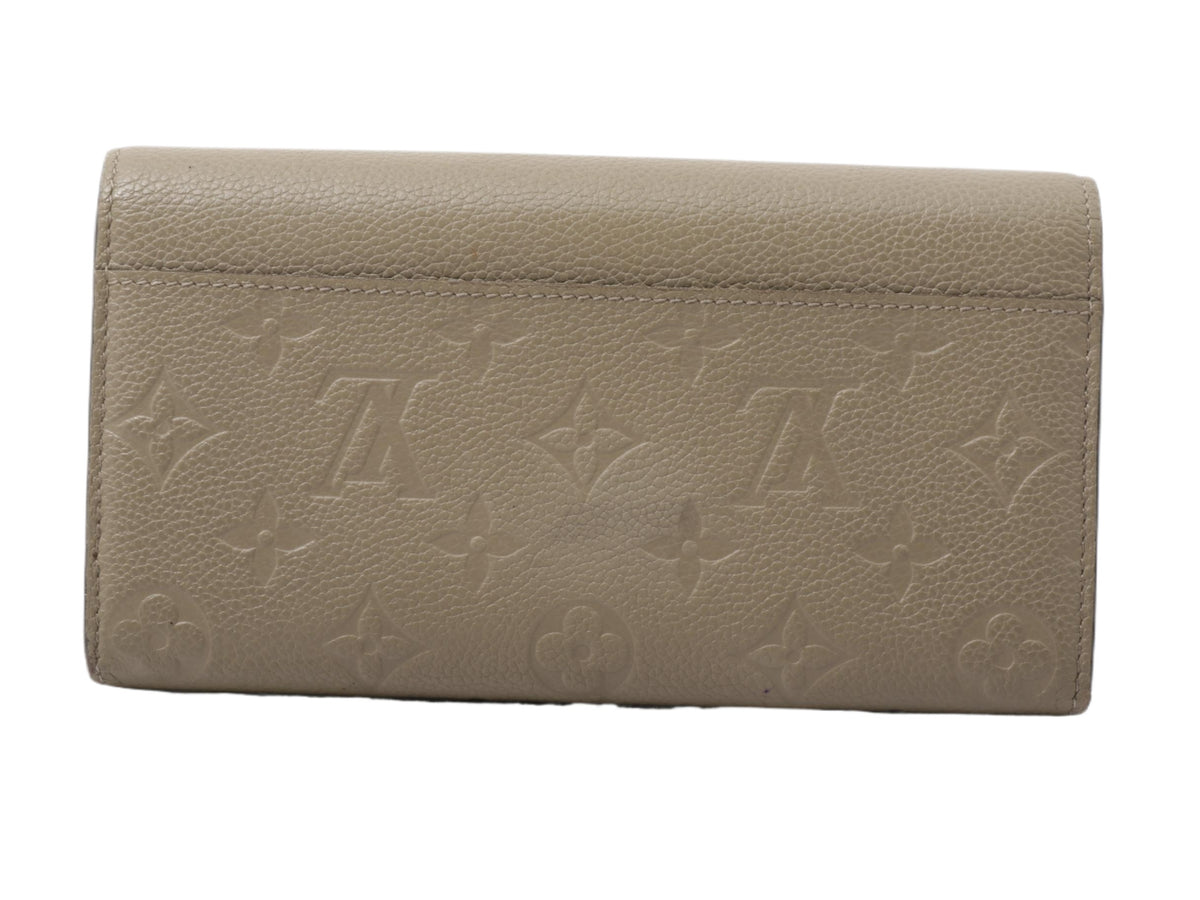 Louis Vuitton Sarah Wallet NM Beige Empreinte 2791