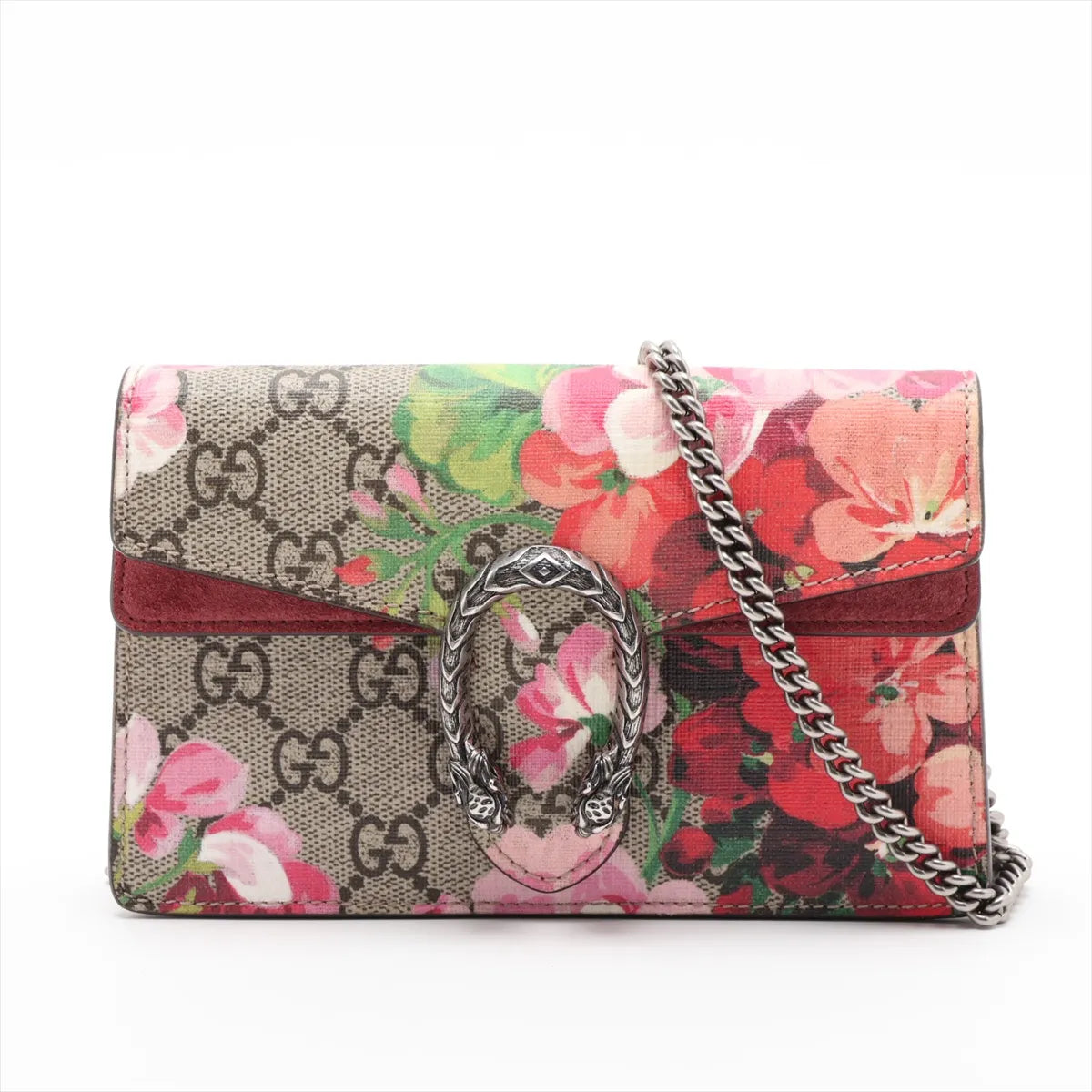 Gucci Dionysus Super Mini GG Blooms Pink Shoulder Bag 3520
