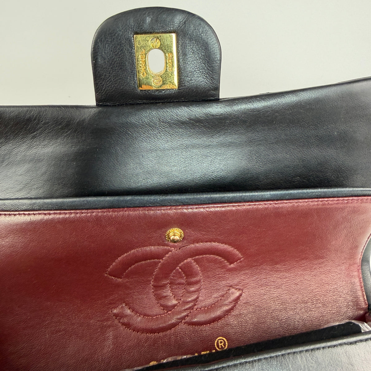 Chanel Small Double Flap Black Lambskin GHW 3031
