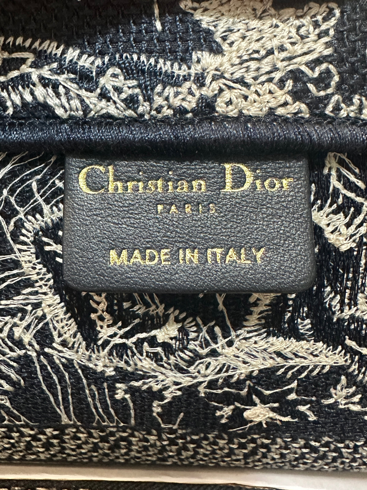 Dior Medium Book Tote Navy Toile de Jouy