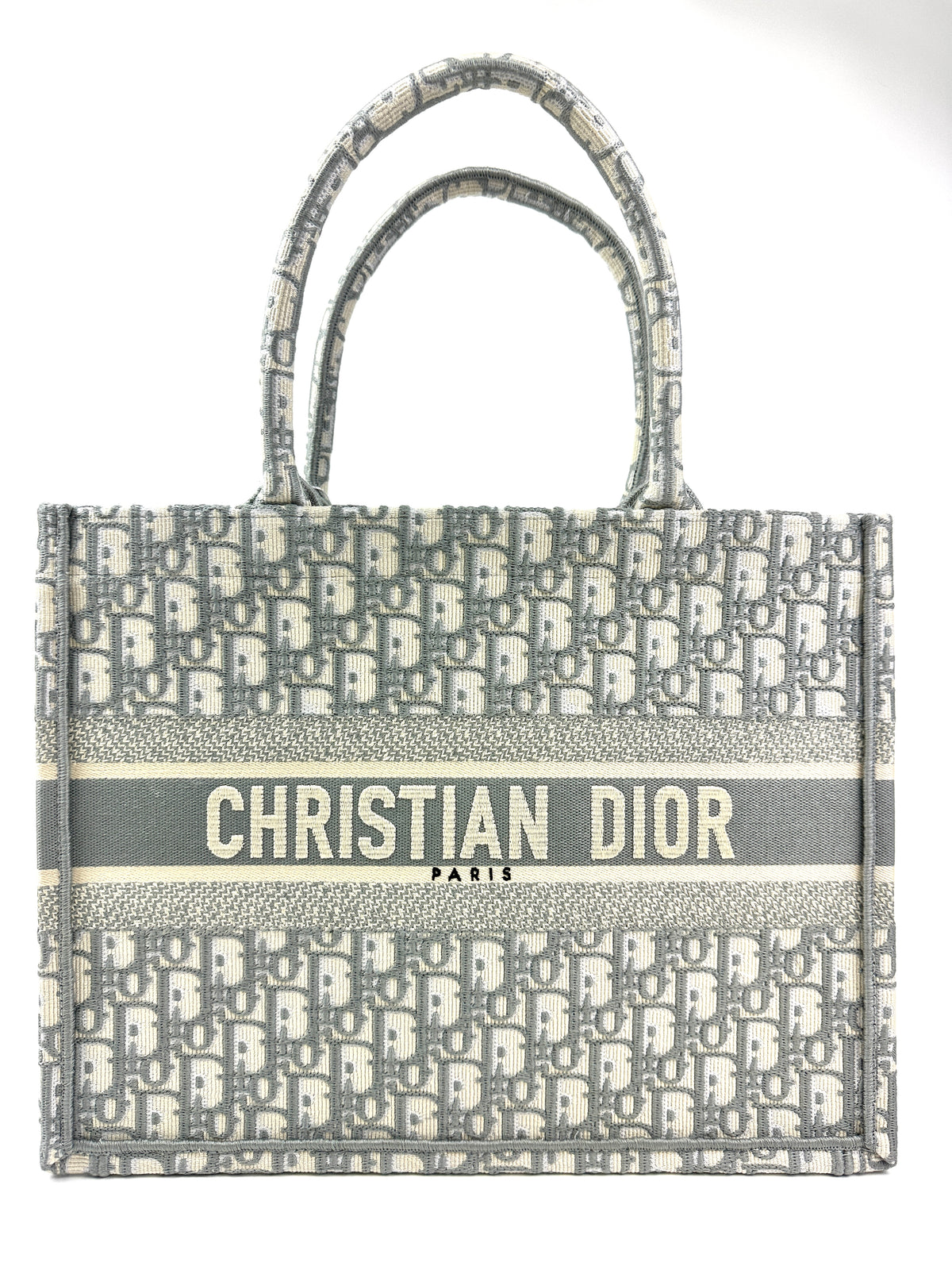 Dior Medium Book Tote Grey Oblique