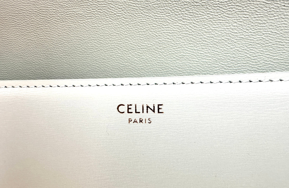 Celine Claude Shoulder Bag Soft Blue