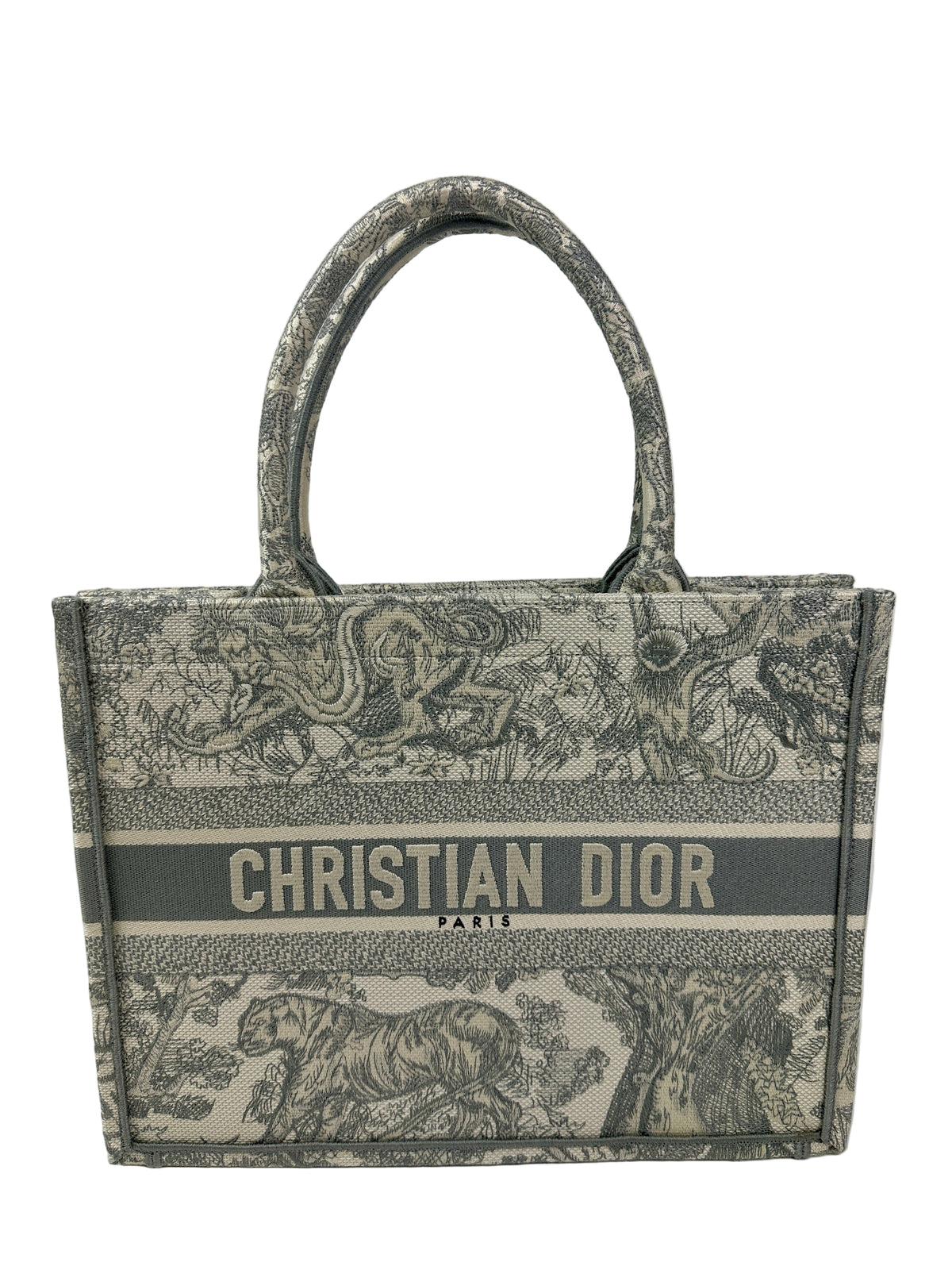 Dior Medium Book Tote Grey Toile de Jouy