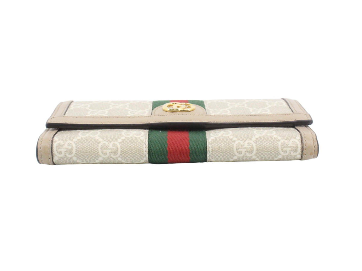 Gucci Ophidia Continental Wallet Beige GG 2973