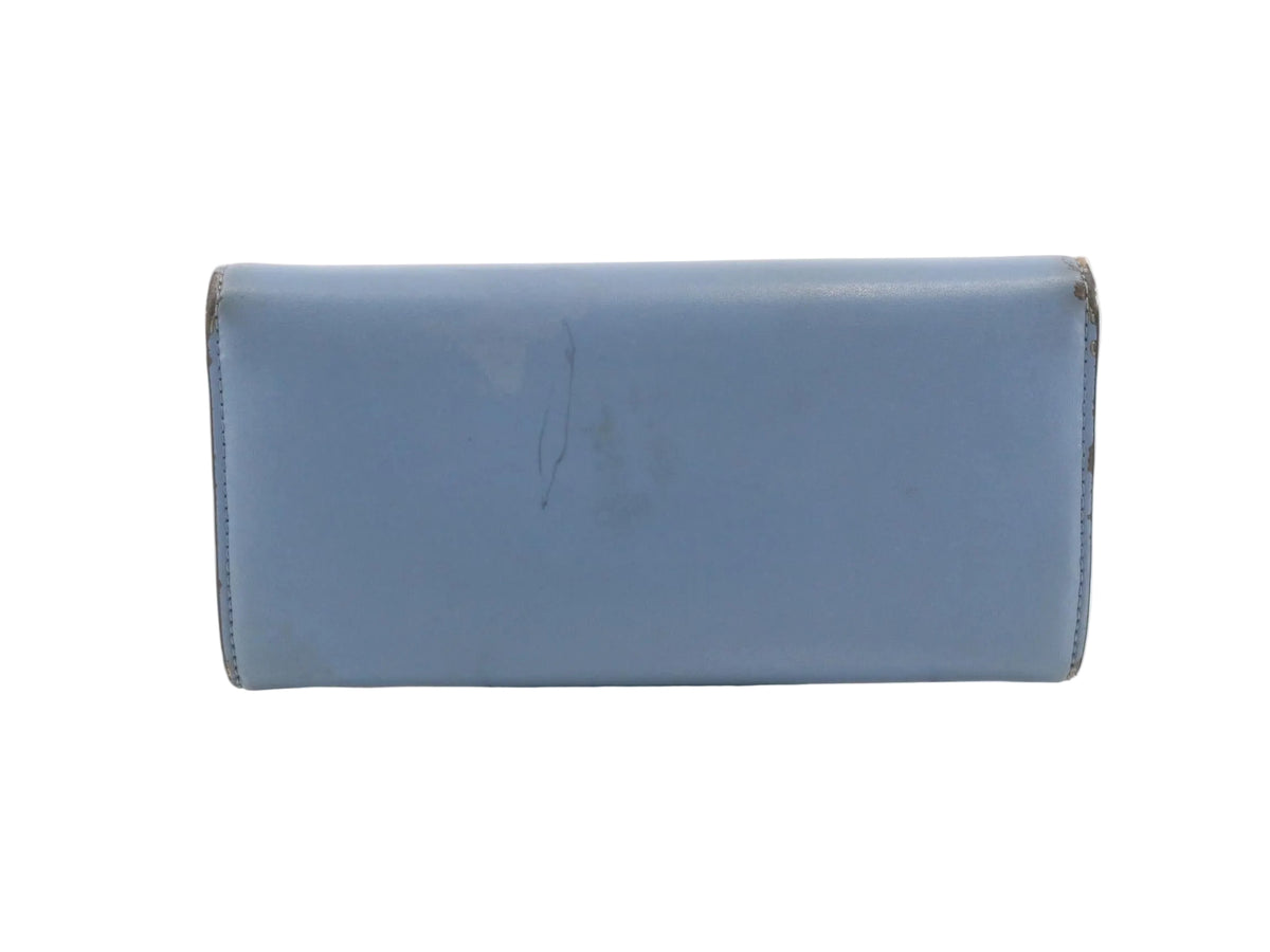 Fendi F is Fendi Long Wallet Light Blue 3074