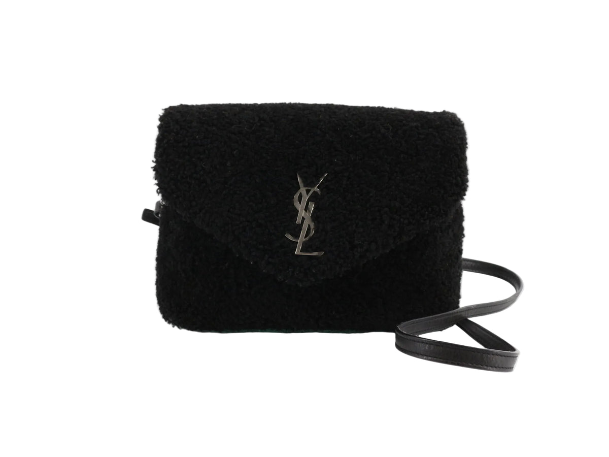 YSL LouLou Toy Black Shearling 3326