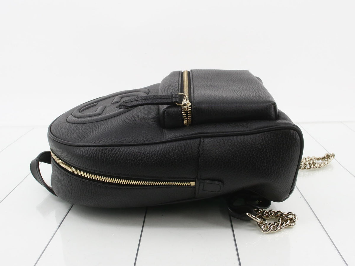 Gucci Soho Backpack Black Leather 3333