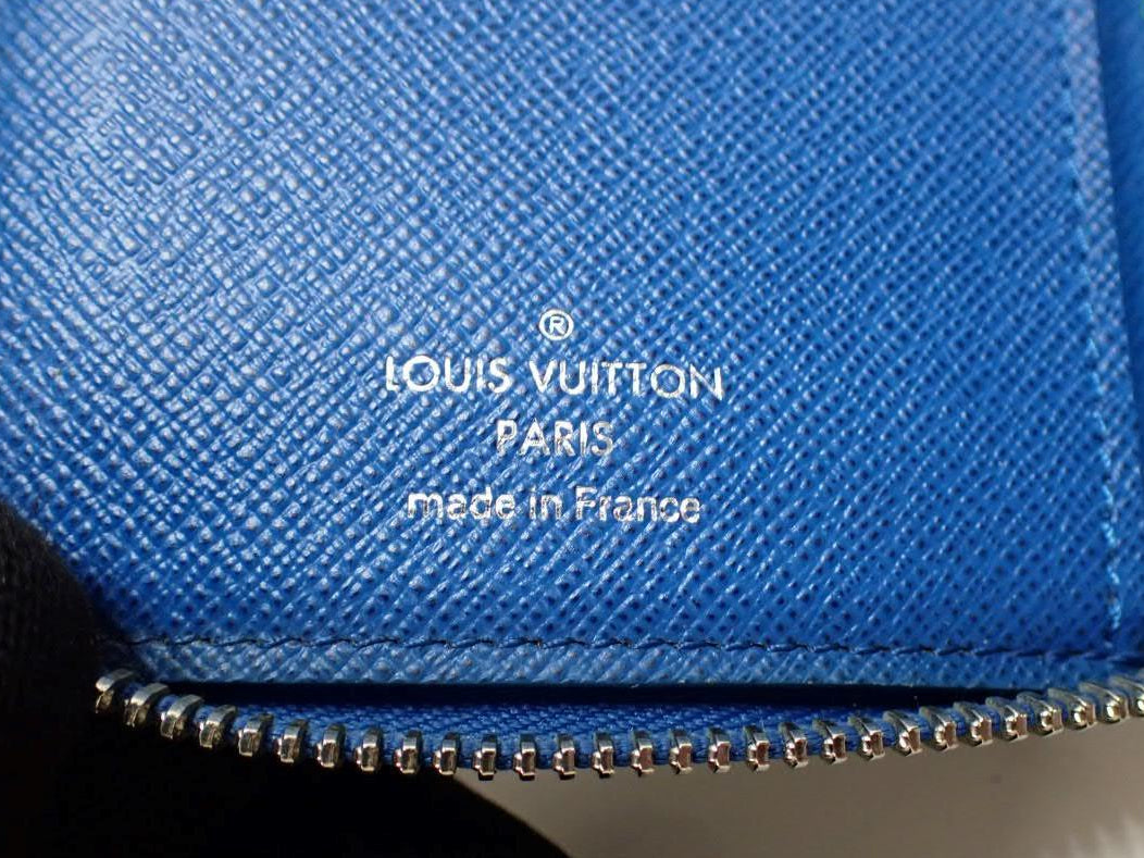 Louis Vuitton Vertical Zippy Wallet Damier Graphite Blue 2951