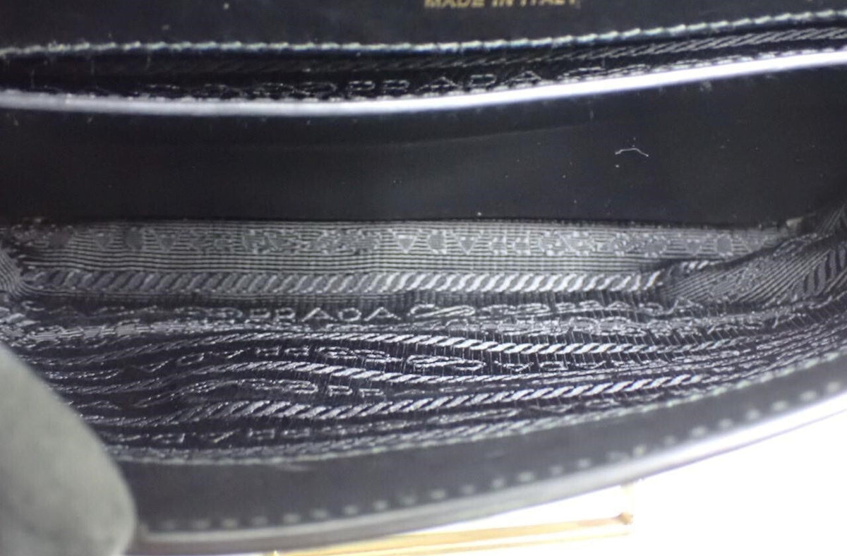 Prada City Calf Cahier Crossbody Black Leather 2985