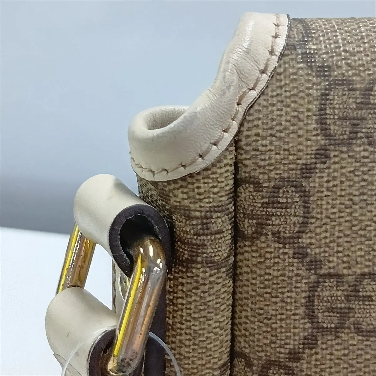 Gucci Front Pocket Shoulder Bag GG Supreme White 3464