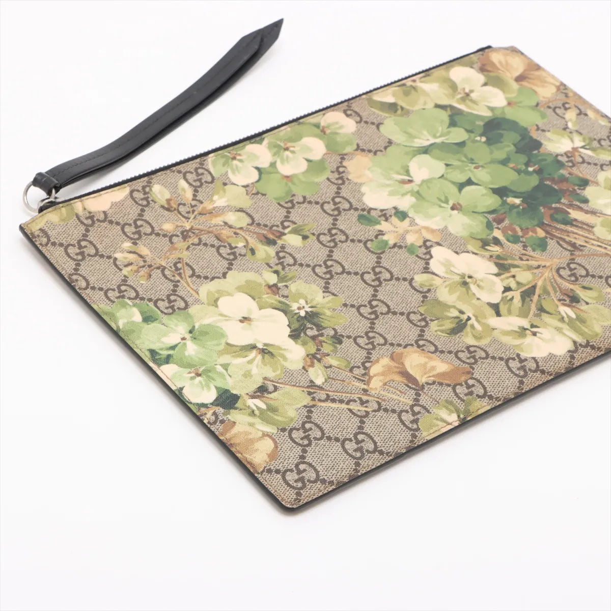 Gucci GG Blooms Wristlet Clutch Bag Green 3467