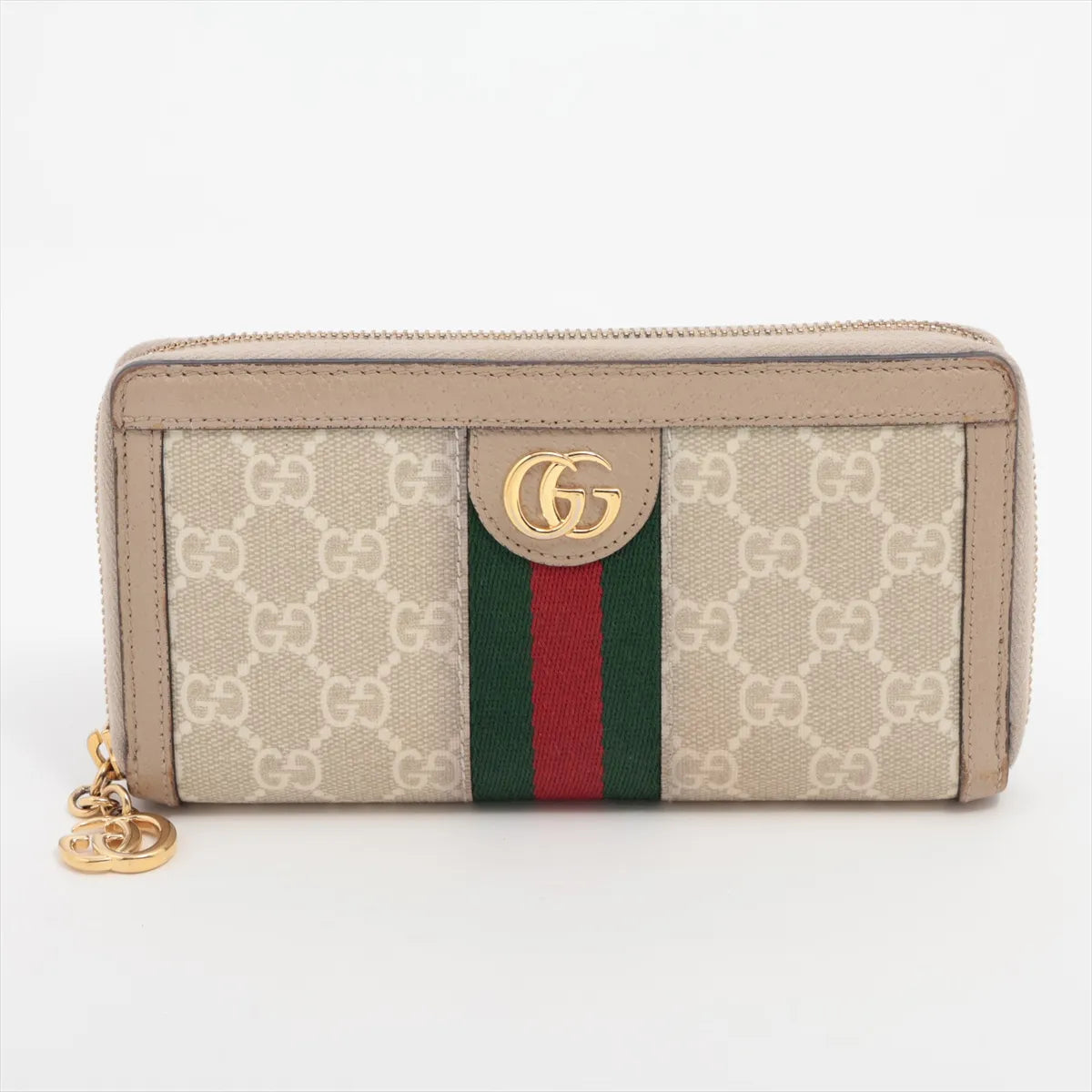 Gucci Ophidia Zippy Wallet GG Supreme Beige 3488