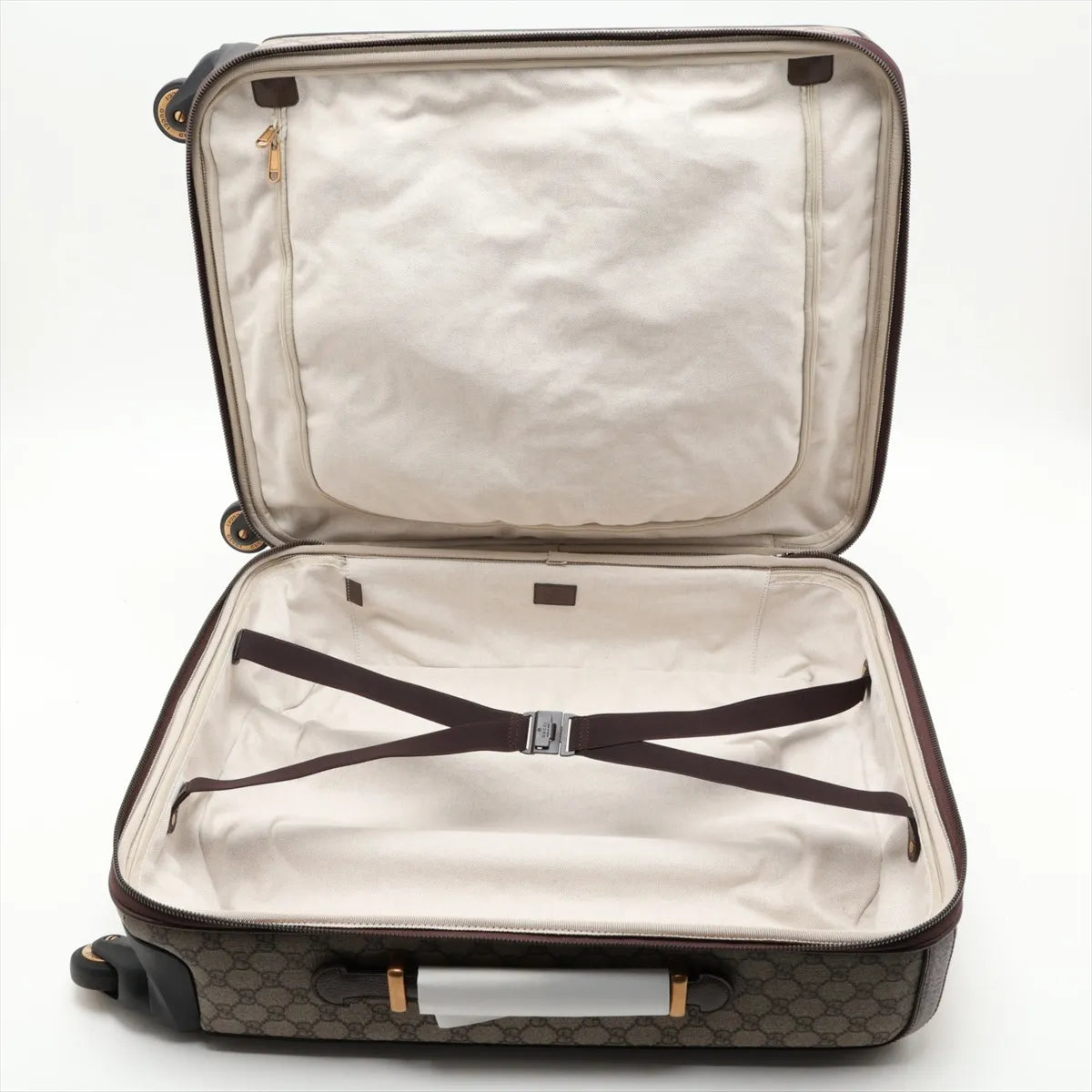 Gucci GG Supreme Rolling Suitcase Beige Brown 3516