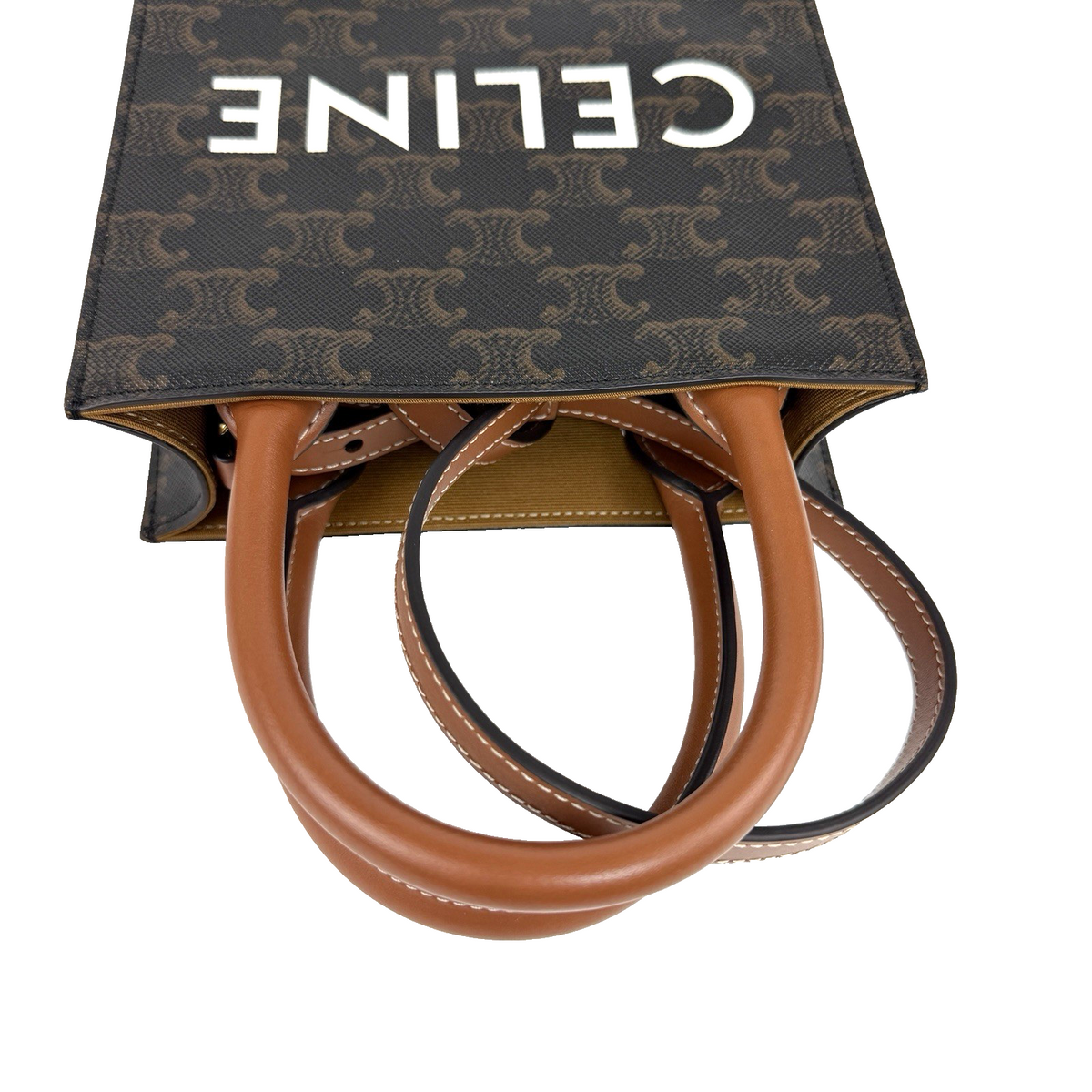 Celine Mini Vertical Cabas Tote Triomphe Canvas 2412