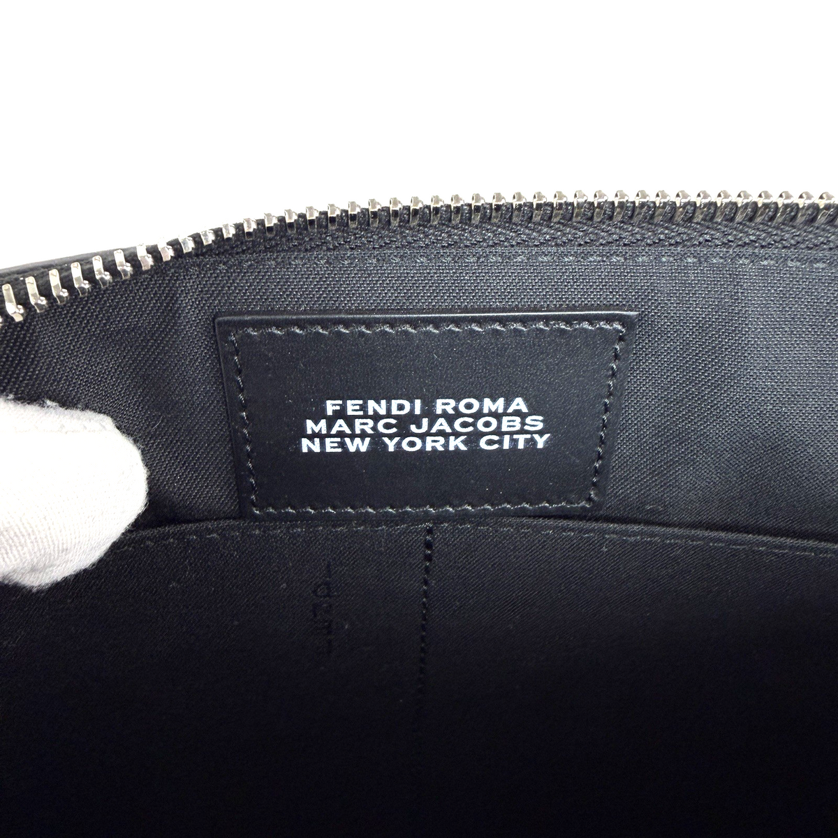 Fendi Roma Logo Wristlet Clutch Pouch 2469