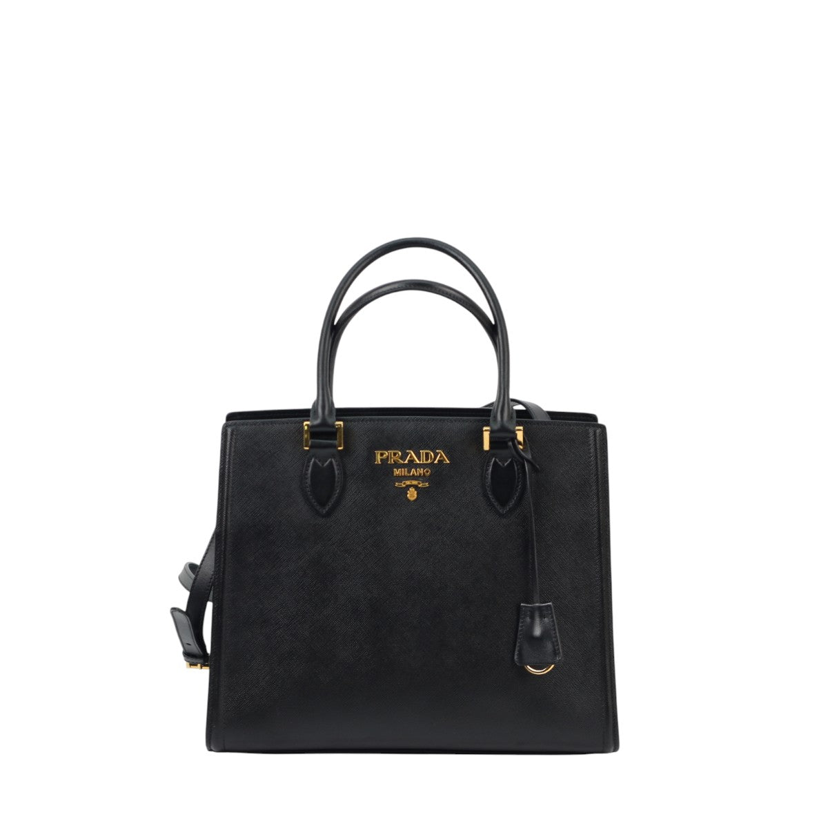 Prada Saffiano Medium Lux 2-Way Tote Black 2999