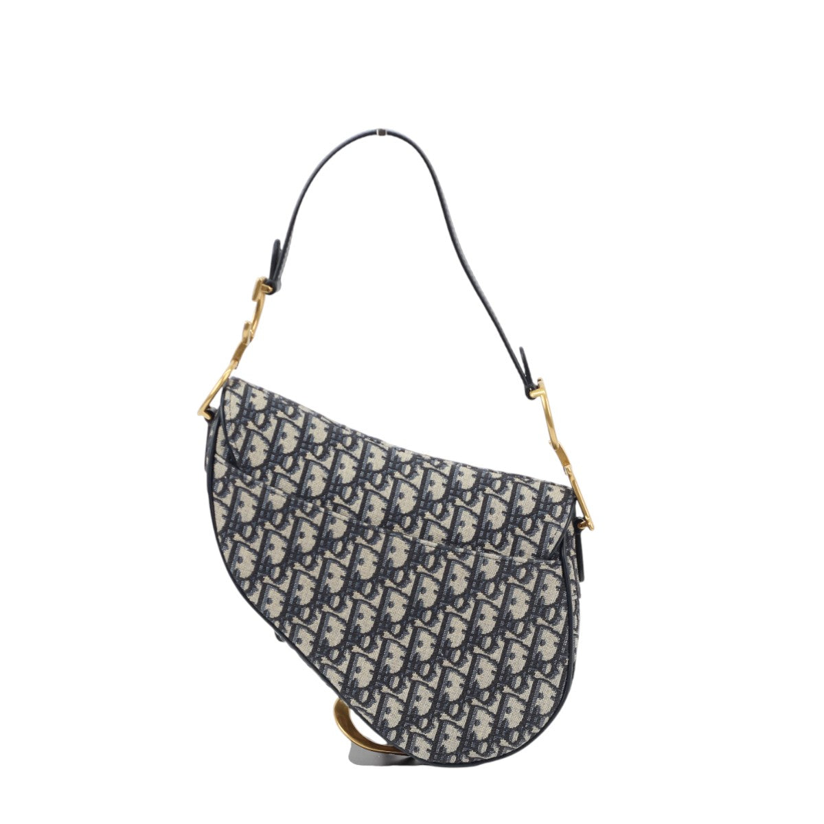Dior Saddle Medium Shoulder Bag w/ Strap Blue Oblique 3004