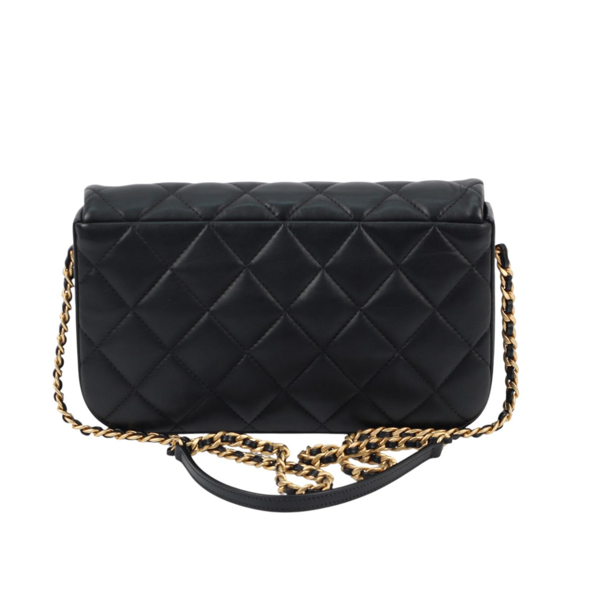 Chanel Nailed CC Full Flap Quilted Black Calfskin 3007
