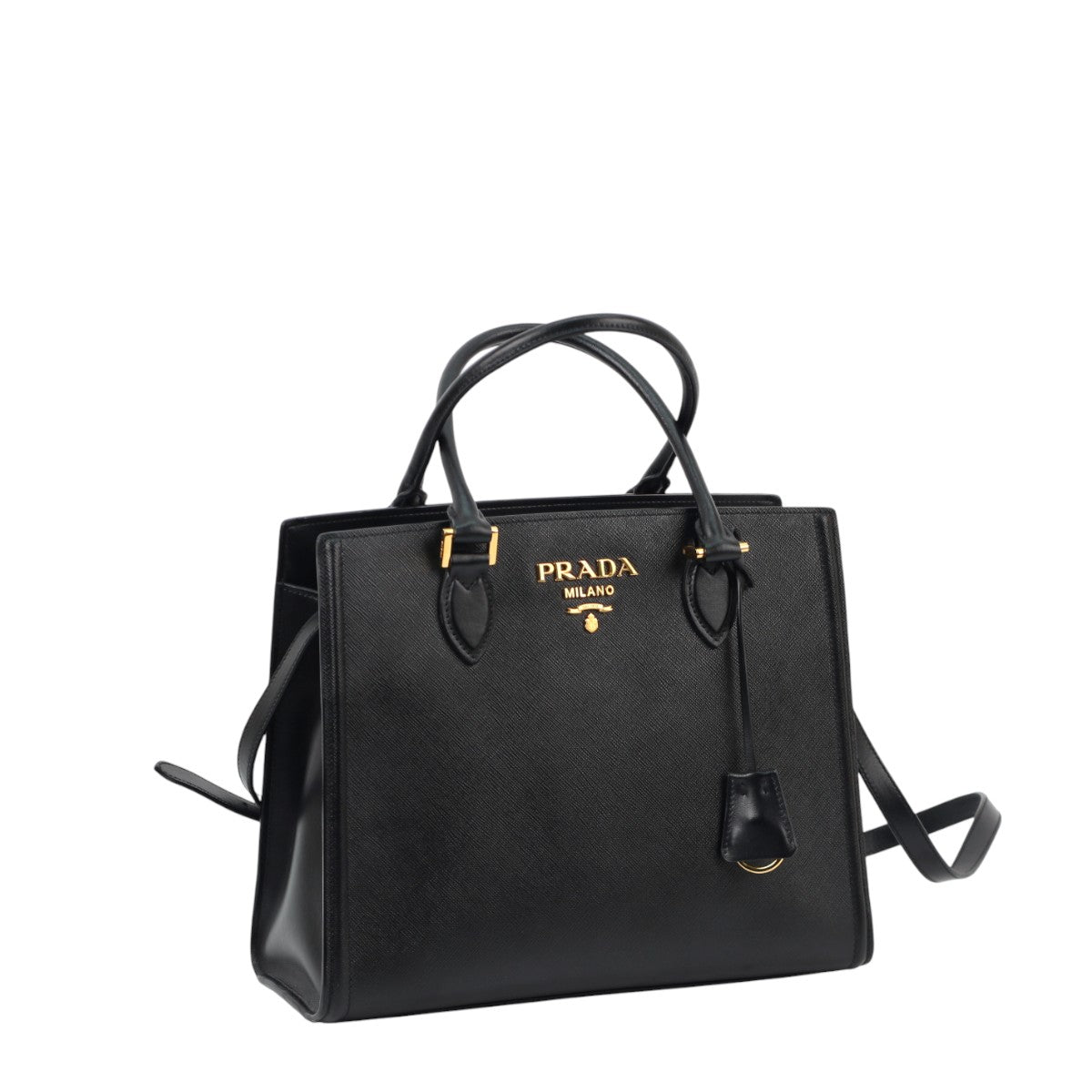 Prada Saffiano Medium Lux 2-Way Tote Black 2999