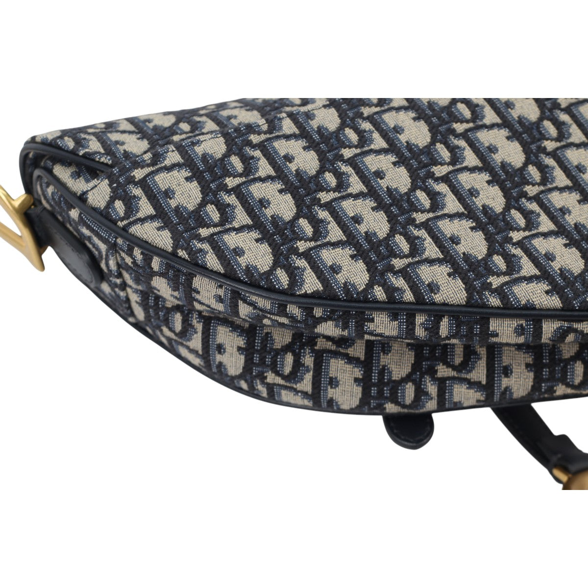 Dior Saddle Medium Shoulder Bag w/ Strap Blue Oblique 3004