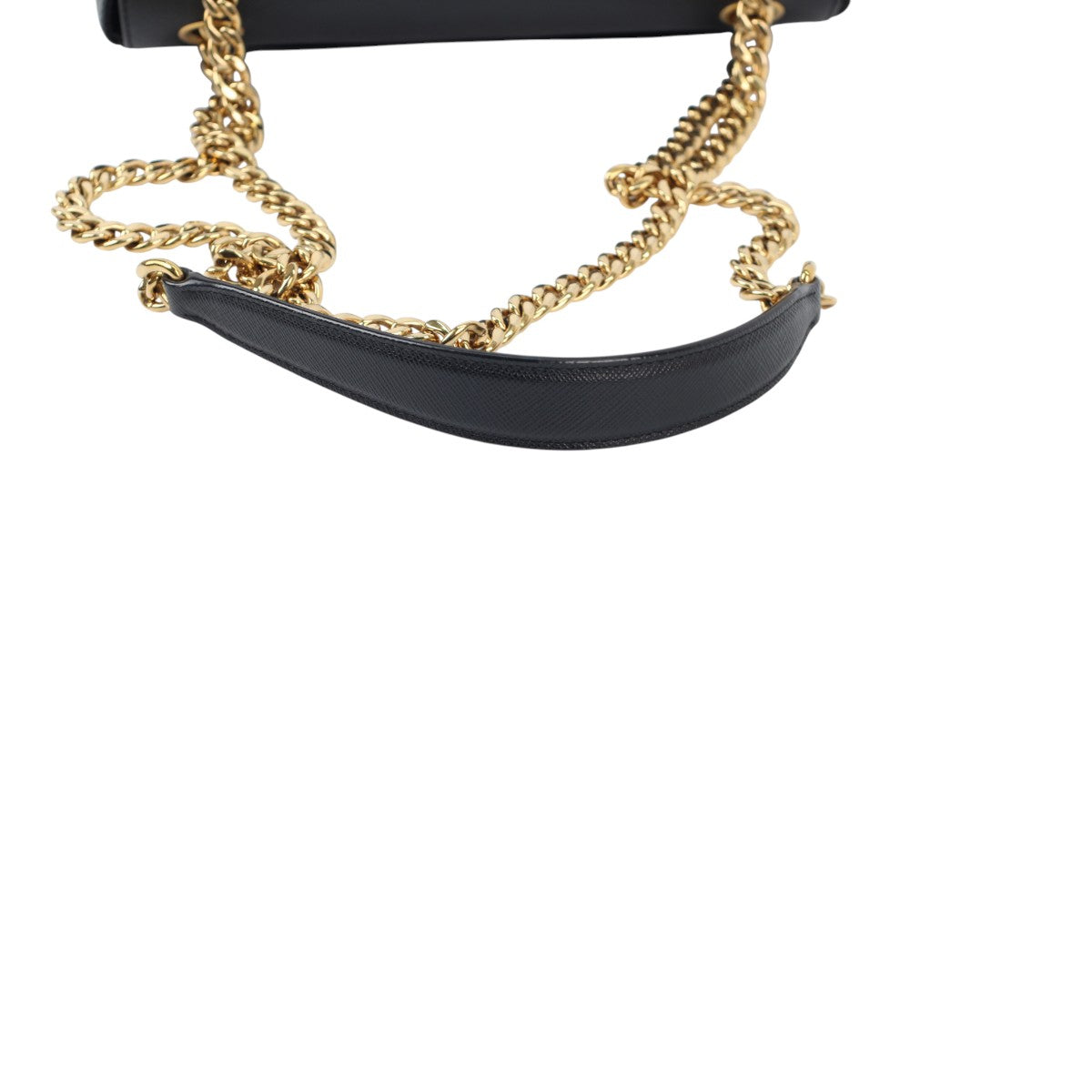 Prada Saffiano Pattina Flap Bag Black 3008