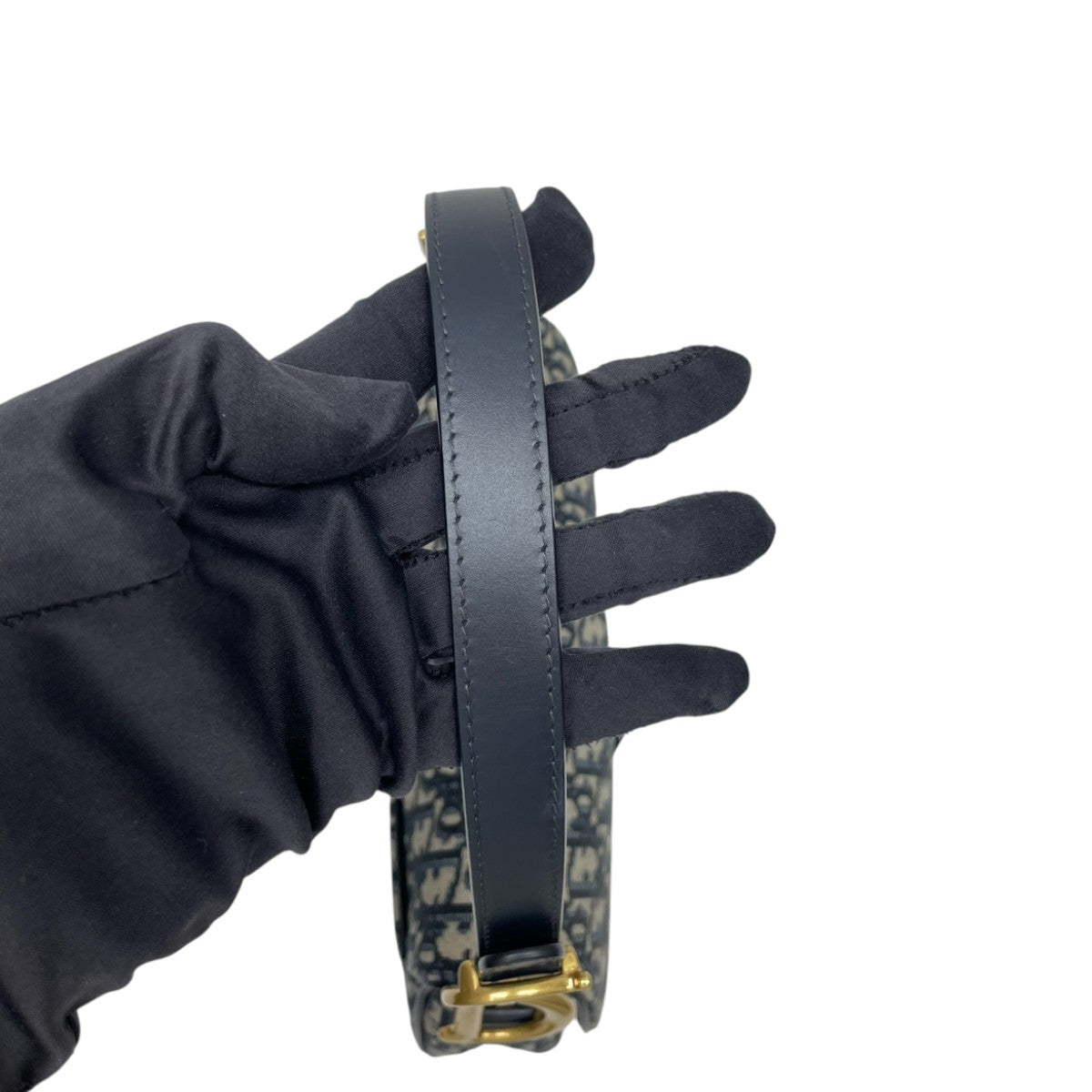 Dior Saddle Medium Shoulder Bag w/ Strap Blue Oblique 3004