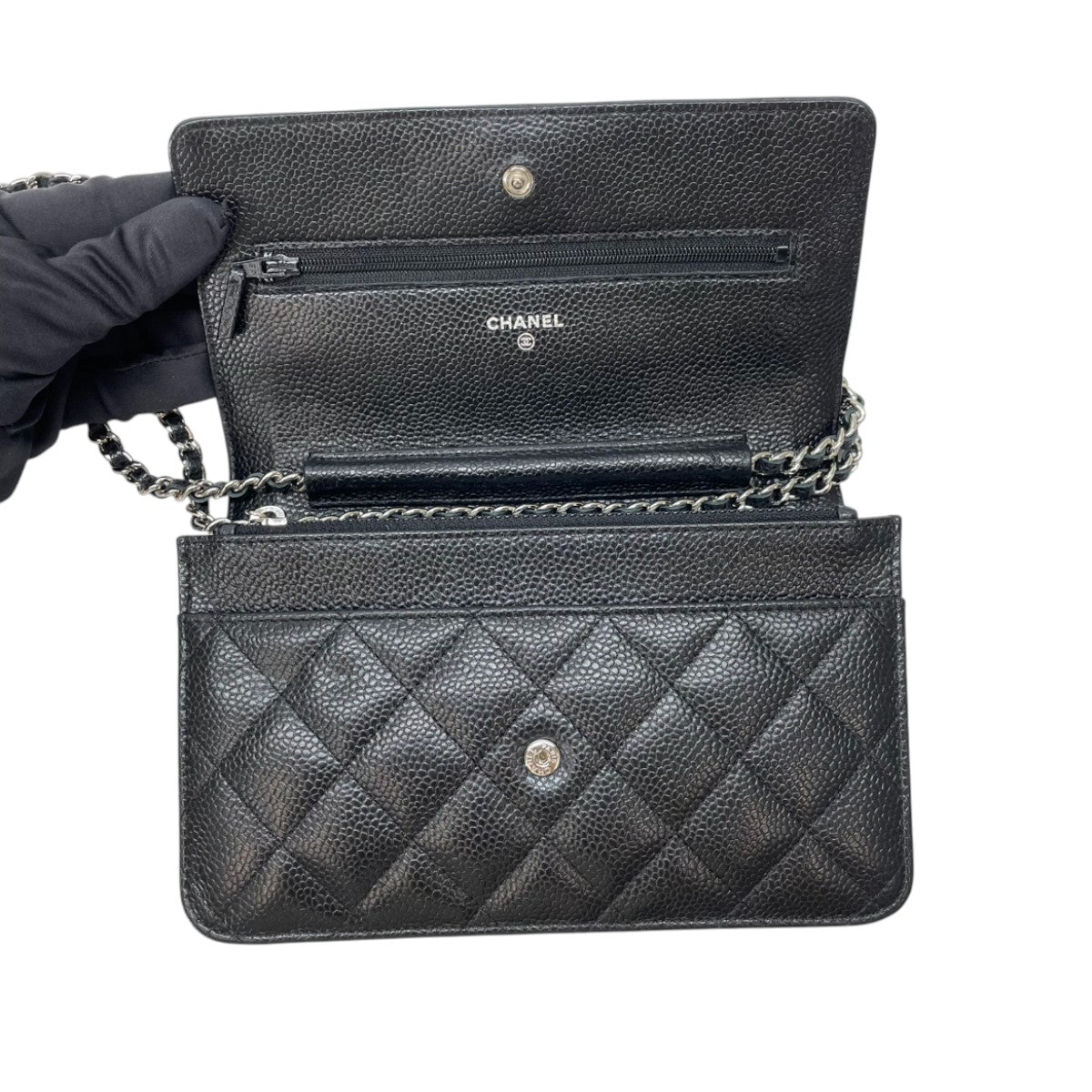 Chanel Wallet on Chain WOC Black Caviar SHW 2996