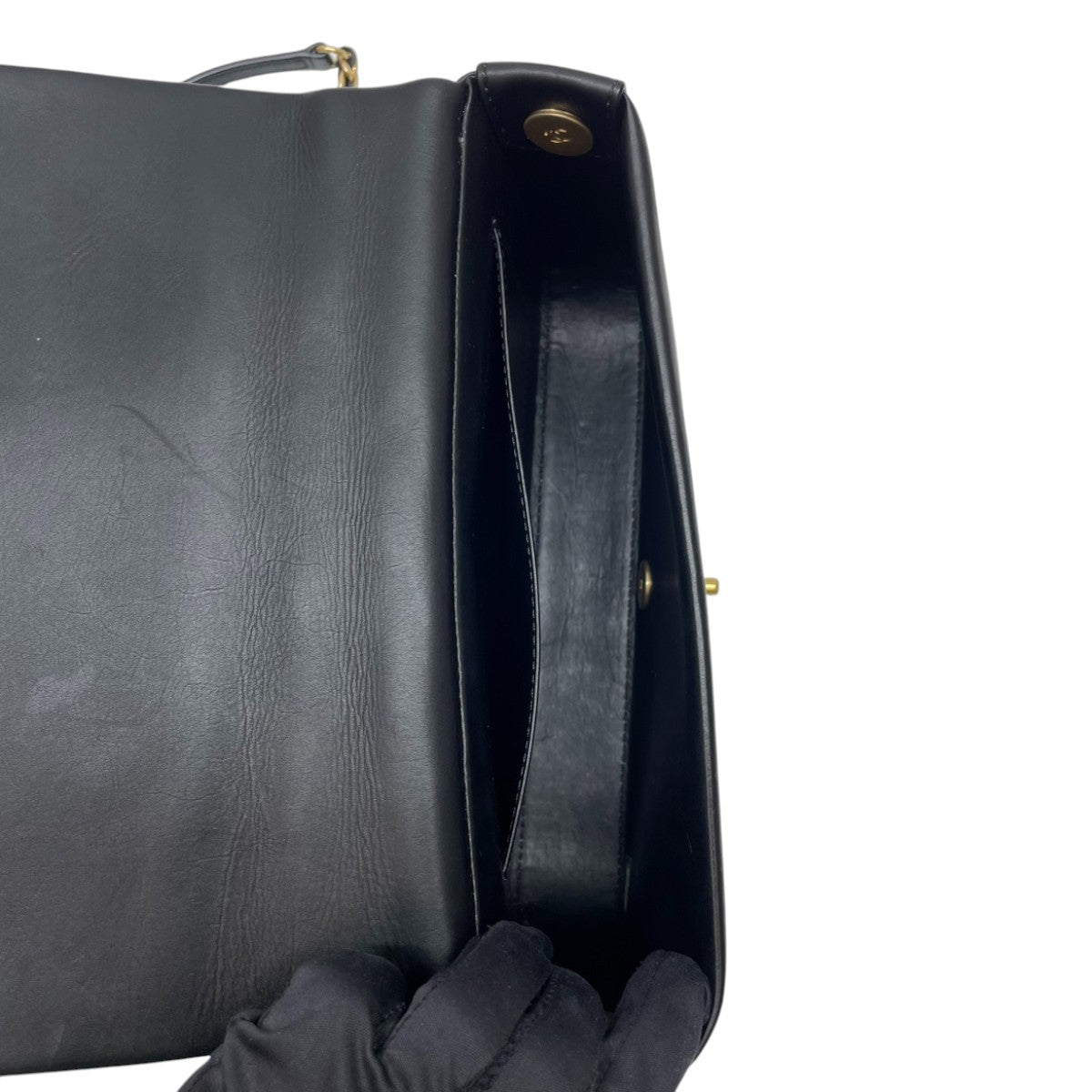 Chanel Nailed CC Full Flap Quilted Black Calfskin 3007