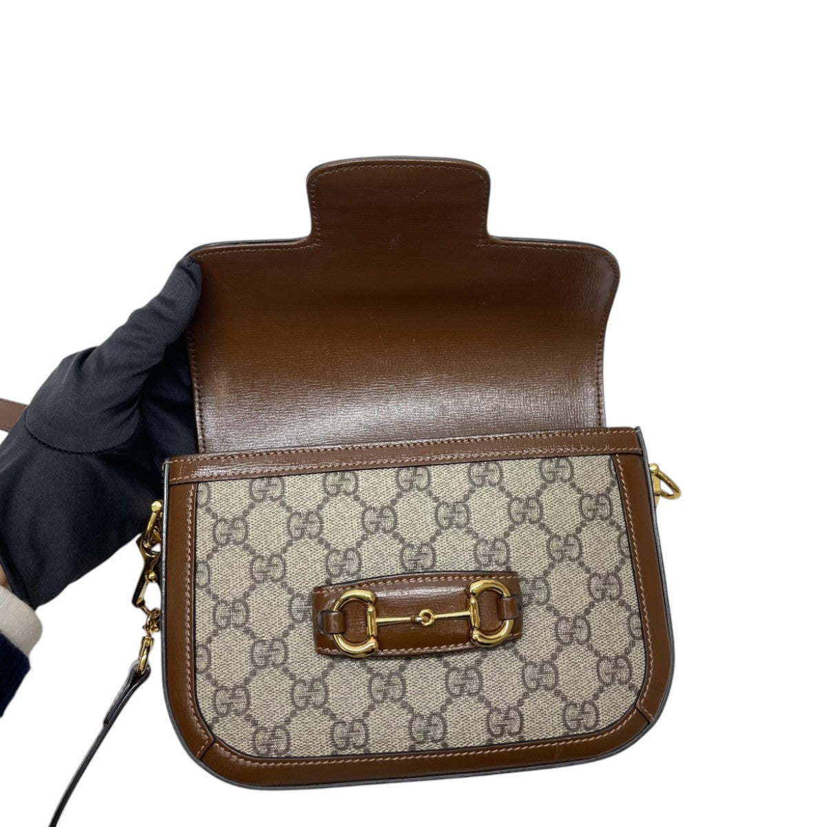 Gucci 1955 Horsebit Small Shoulder Bag GG Supreme 3002
