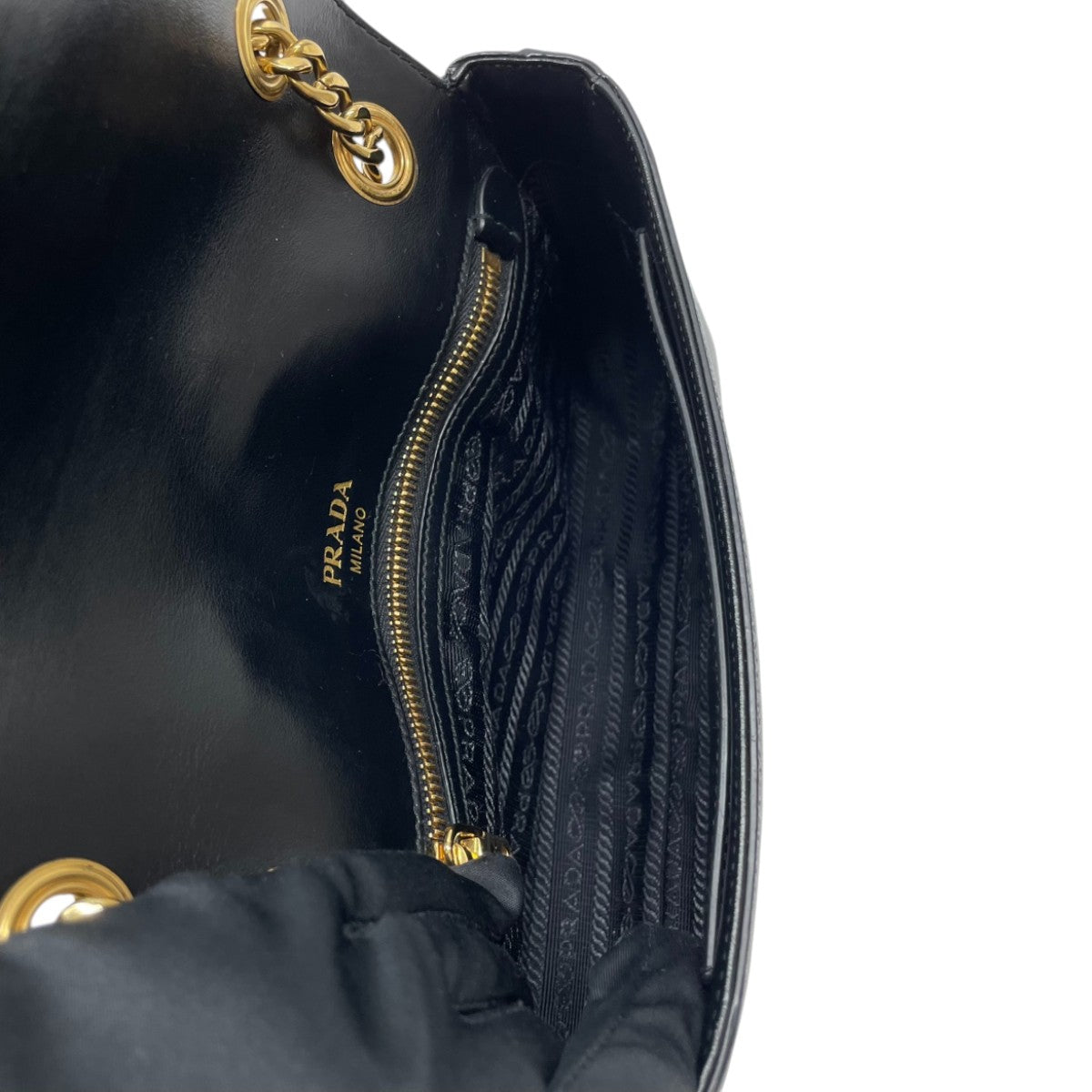 Prada Saffiano Pattina Flap Bag Black 3008