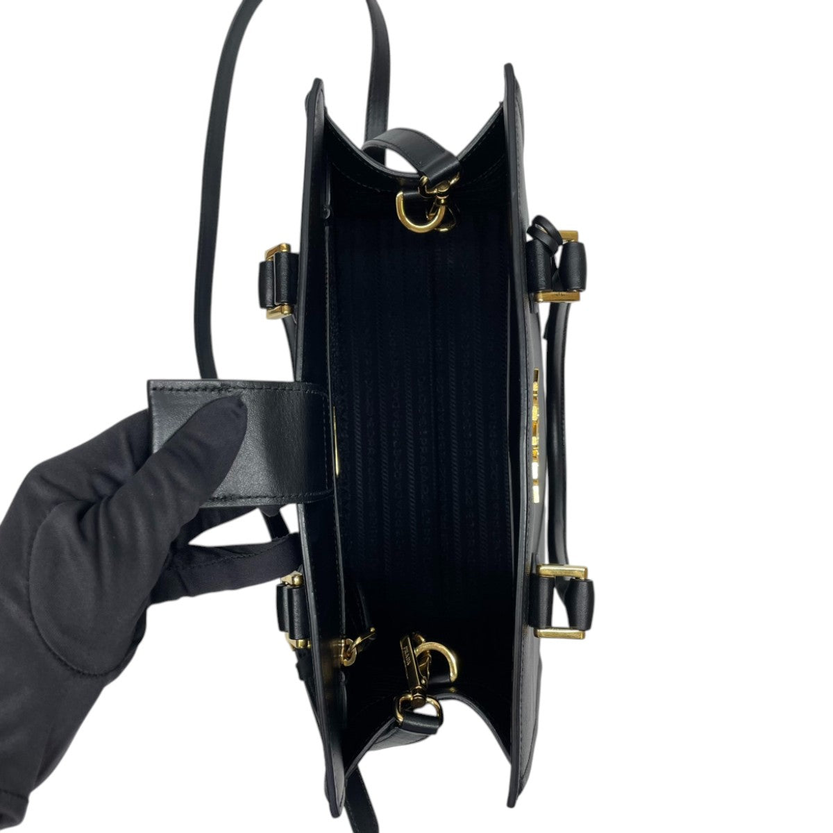 Prada Saffiano Medium Lux 2-Way Tote Black 2999