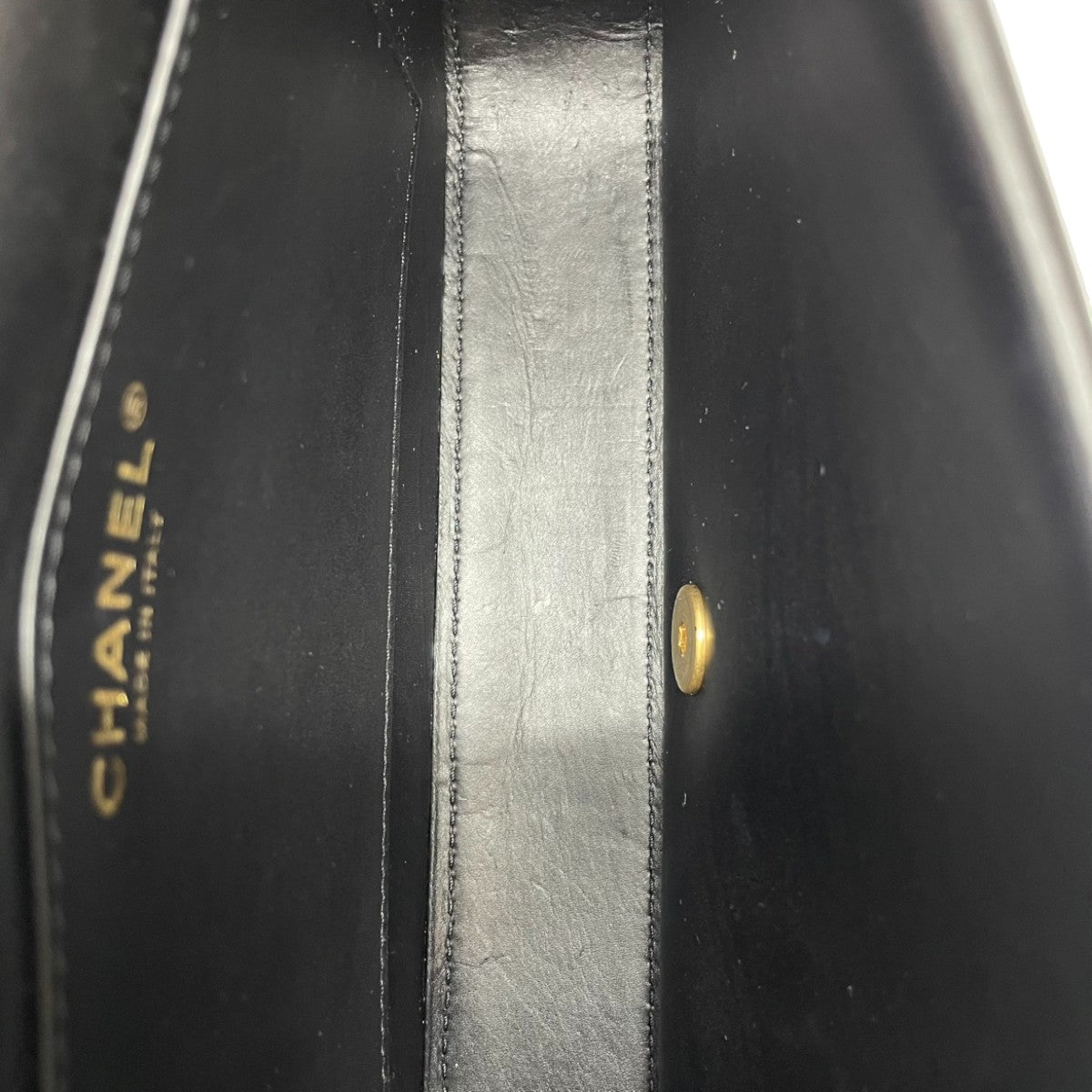 Chanel Nailed CC Full Flap Quilted Black Calfskin 3007