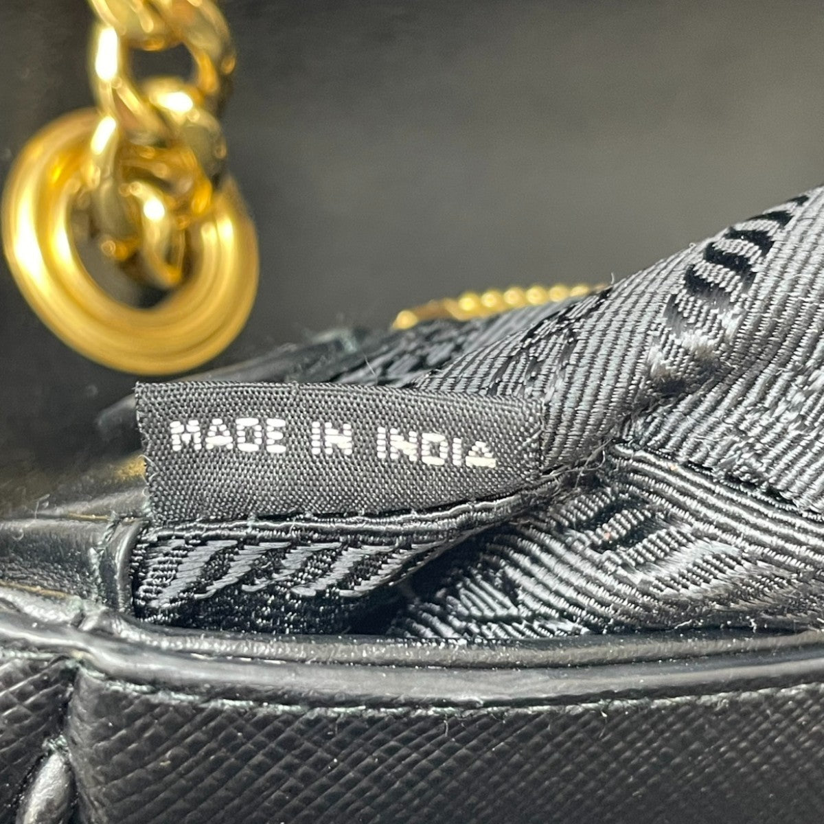 Prada Saffiano Pattina Flap Bag Black 3008