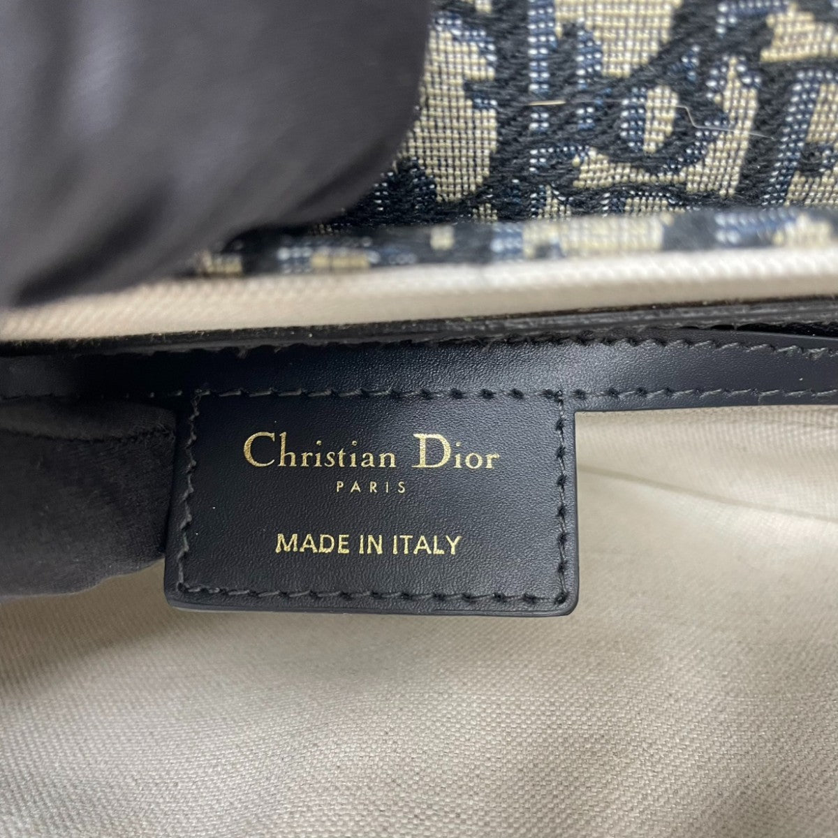 Dior Saddle Medium Shoulder Bag w/ Strap Blue Oblique 3004