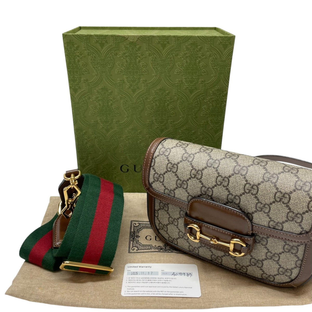 Gucci 1955 Horsebit Small Shoulder Bag GG Supreme 3002